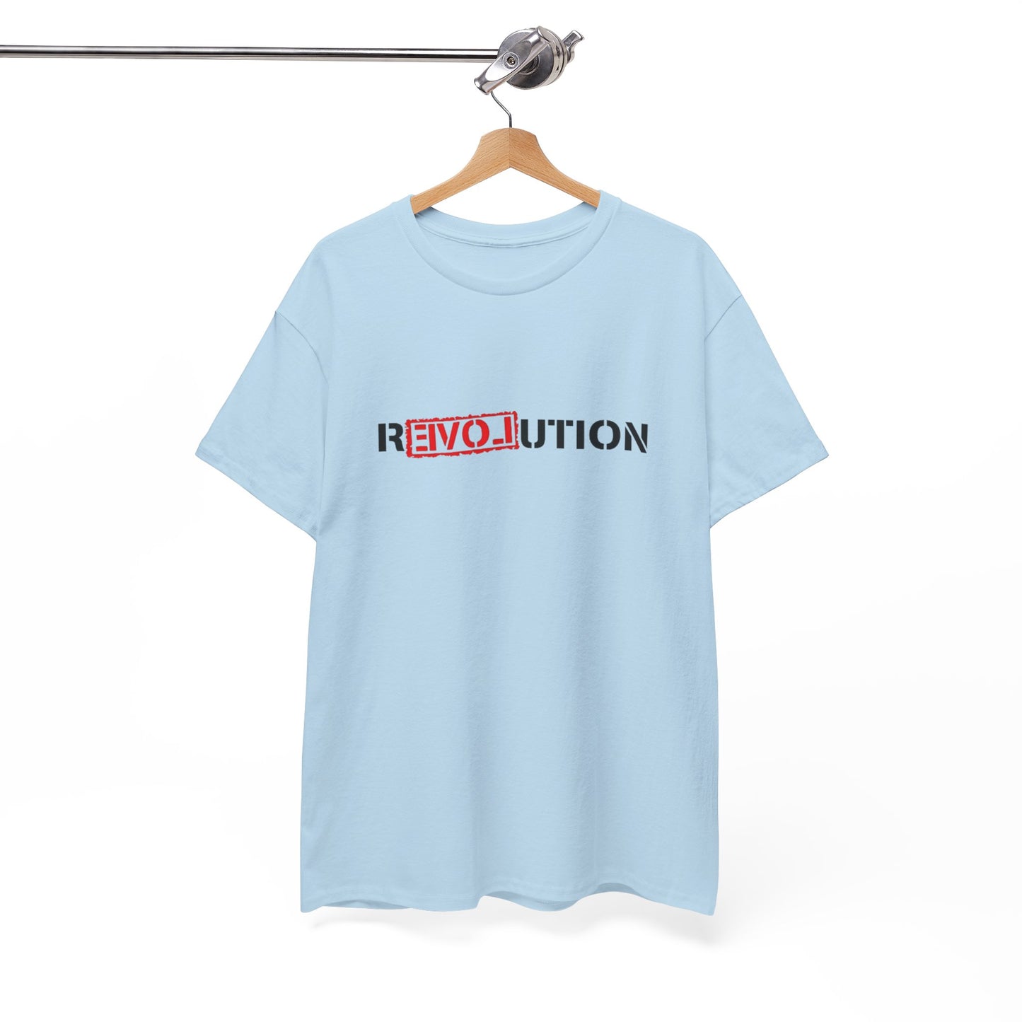 Heavy Cotton Tee - REVOlution Graphic Shirt, Casual Wear, Gift for Change Makers, Bold Statement Tee, Everyday Streetwear