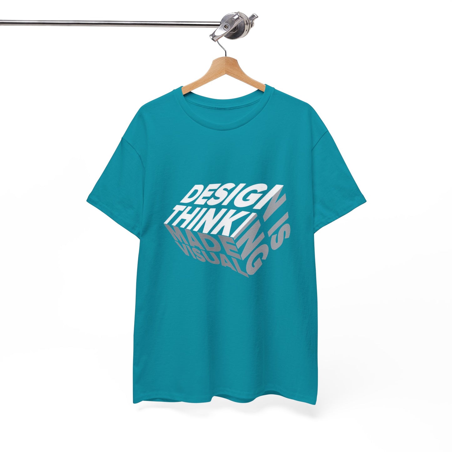 Design Thinking Heavy Cotton Tee, Casual Graphic Tees, Gift for Designers, Cool Everyday Wear, Unique Art Shirt, Trendy Fashion Top