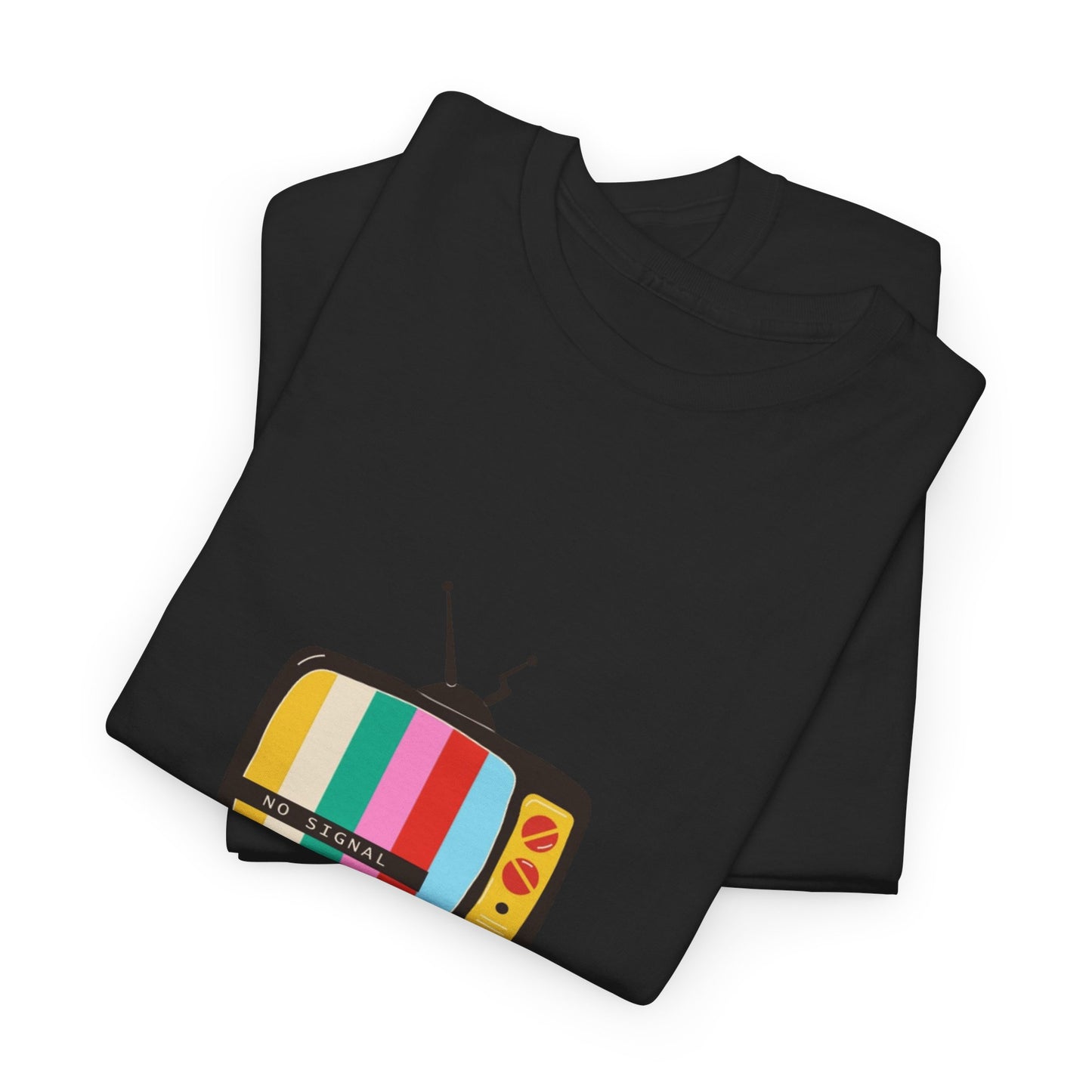 Retro TV Graphic Heavy Cotton Tee, Vintage Style Shirt, Gift for TV Lovers, Casual Wear, Fun Summer Tee, Graphic Tee