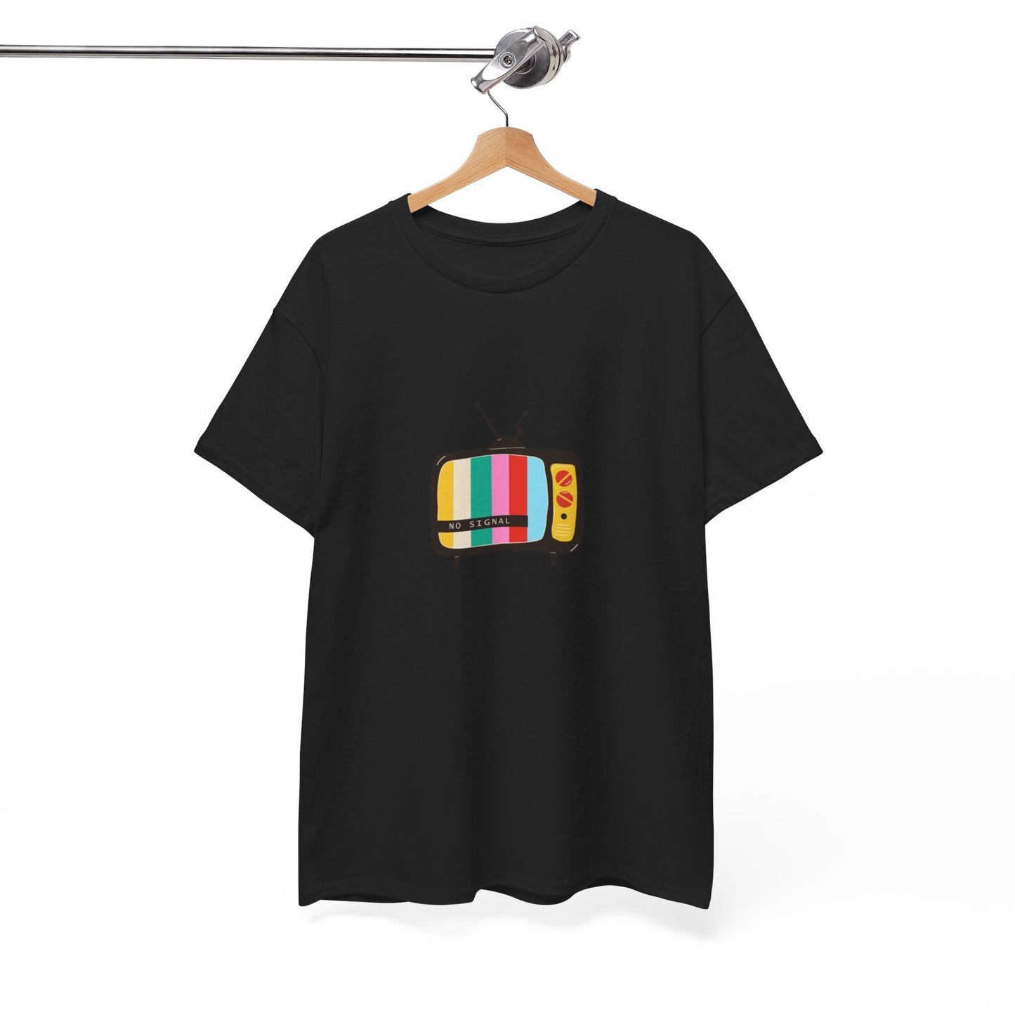 Retro TV Graphic Heavy Cotton Tee, Vintage Style Shirt, Gift for TV Lovers, Casual Wear, Fun Summer Tee, Graphic Tee