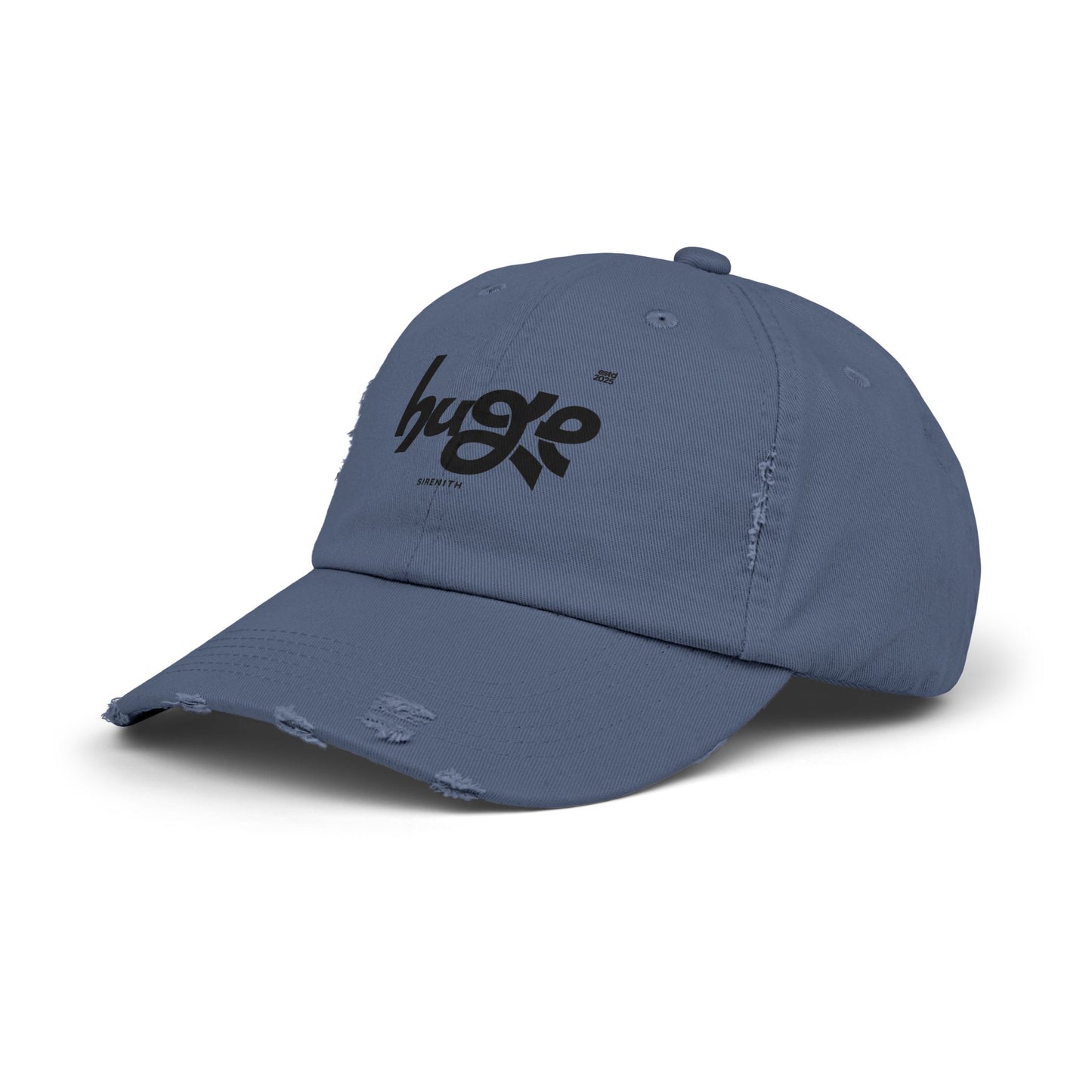 Distressed Cap with 'Huge' Design | Trendy Cap for Outdoor Adventures, Festivals, Casual Wear, Gift for Him/Her