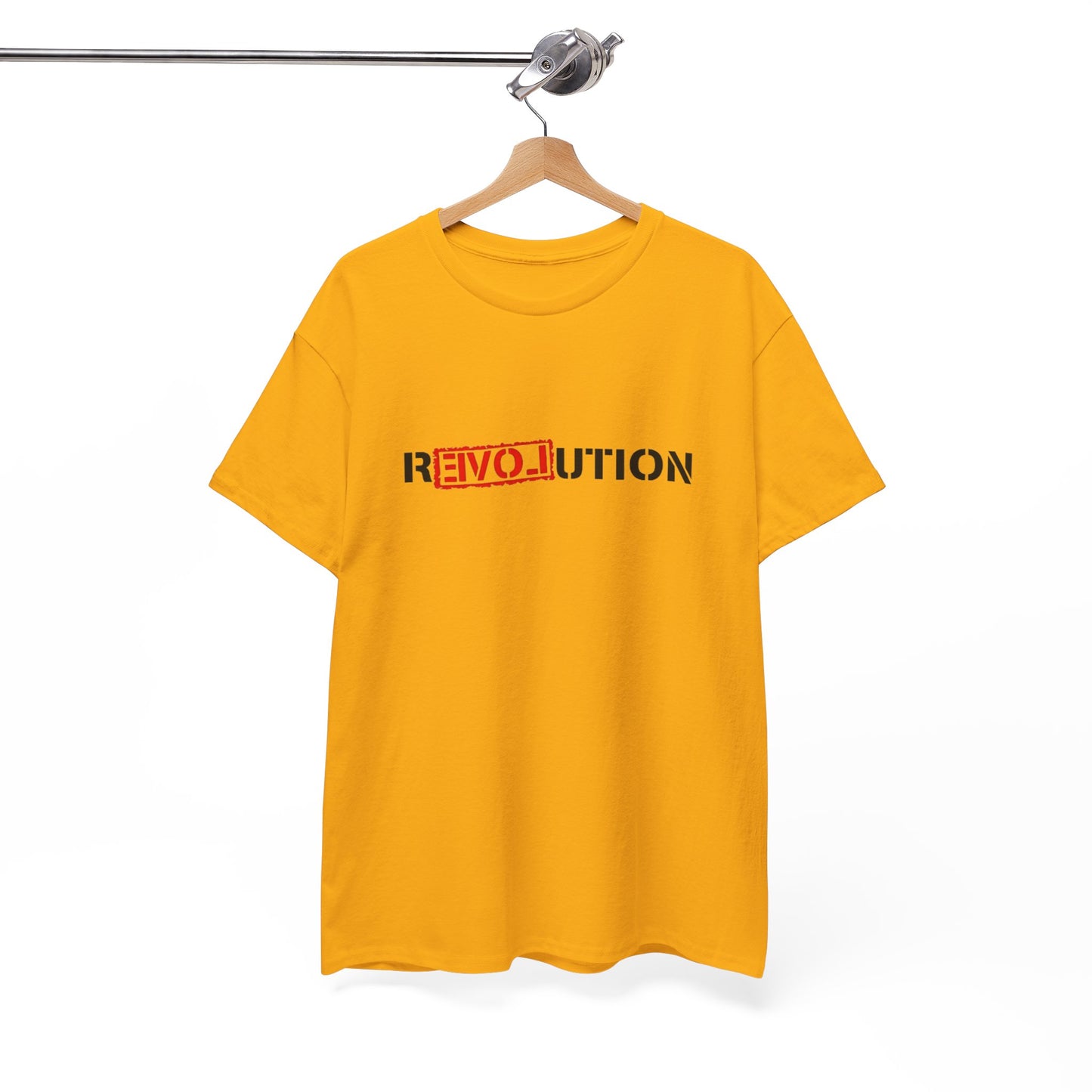Heavy Cotton Tee - REVOlution Graphic Shirt, Casual Wear, Gift for Change Makers, Bold Statement Tee, Everyday Streetwear