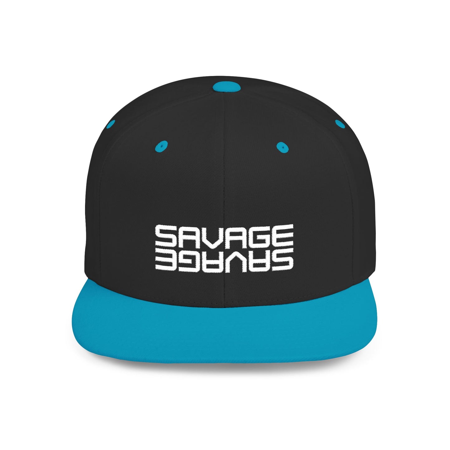 Savage Spirit Flat Bill Snapback Hat | Trendy Adjustable Cap for Streetwear Lovers, Gift for Friends, Summer Fashion Accessory, Cool