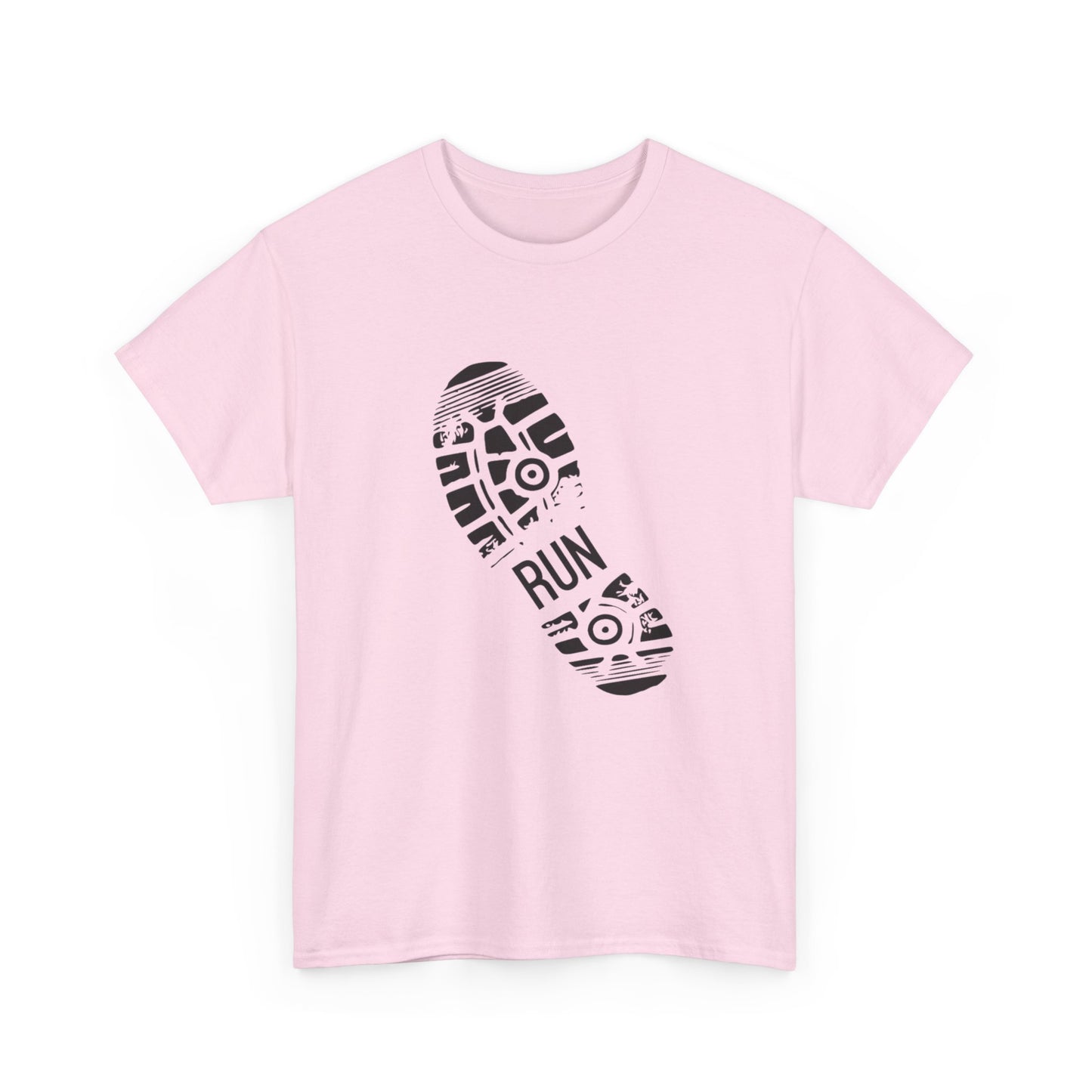 Run Graphic Heavy Cotton Tee - Casual Fitness Wear, Workout Shirt, Gym Apparel, Motivational Tee, Sports Clothing
