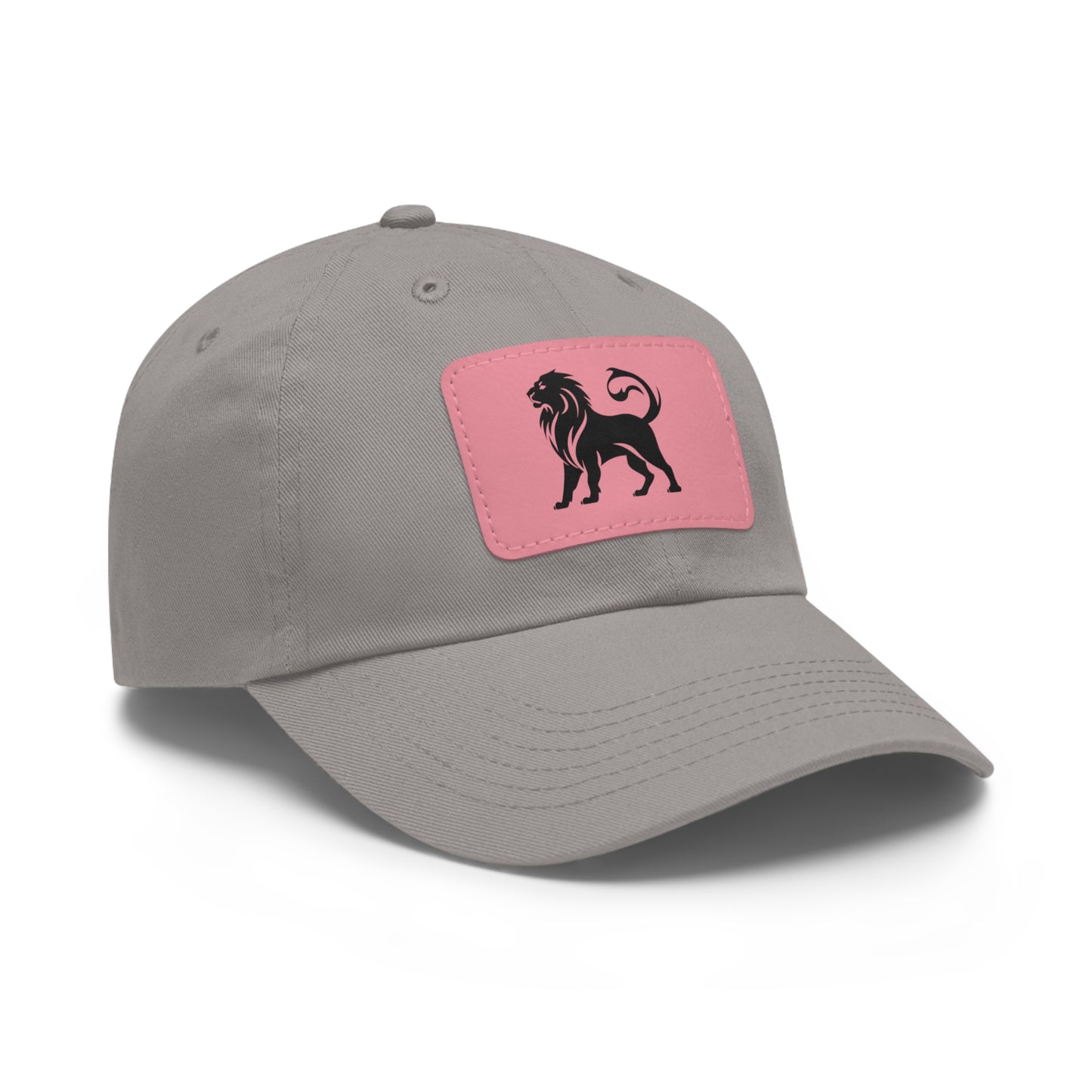 Stylish Dad Hat with Leather Lion Patch - Casual Cap for Everyday Wear, Gifts for Him, Summer Accessories, Adjustable Hat
