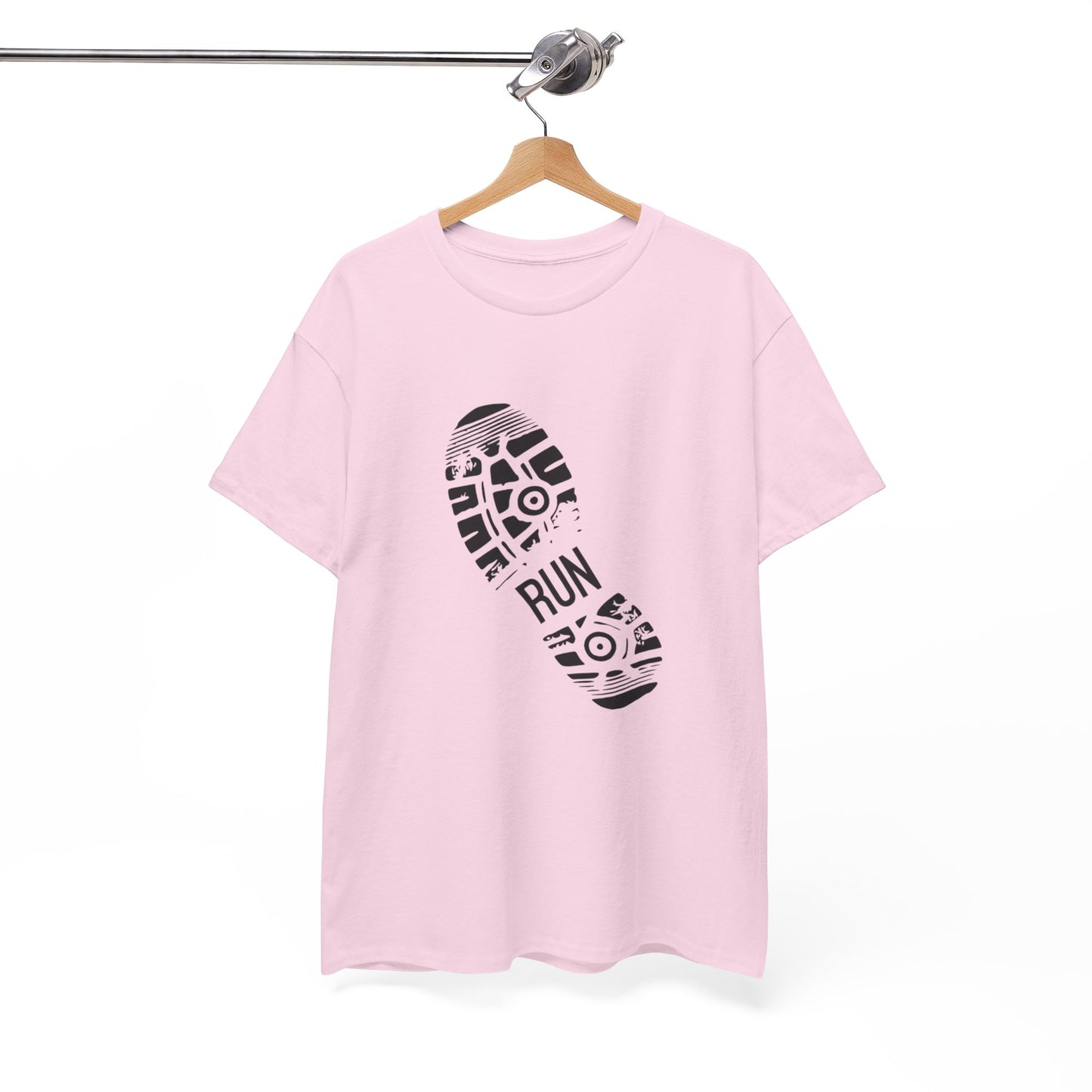 Run Graphic Heavy Cotton Tee - Casual Fitness Wear, Workout Shirt, Gym Apparel, Motivational Tee, Sports Clothing