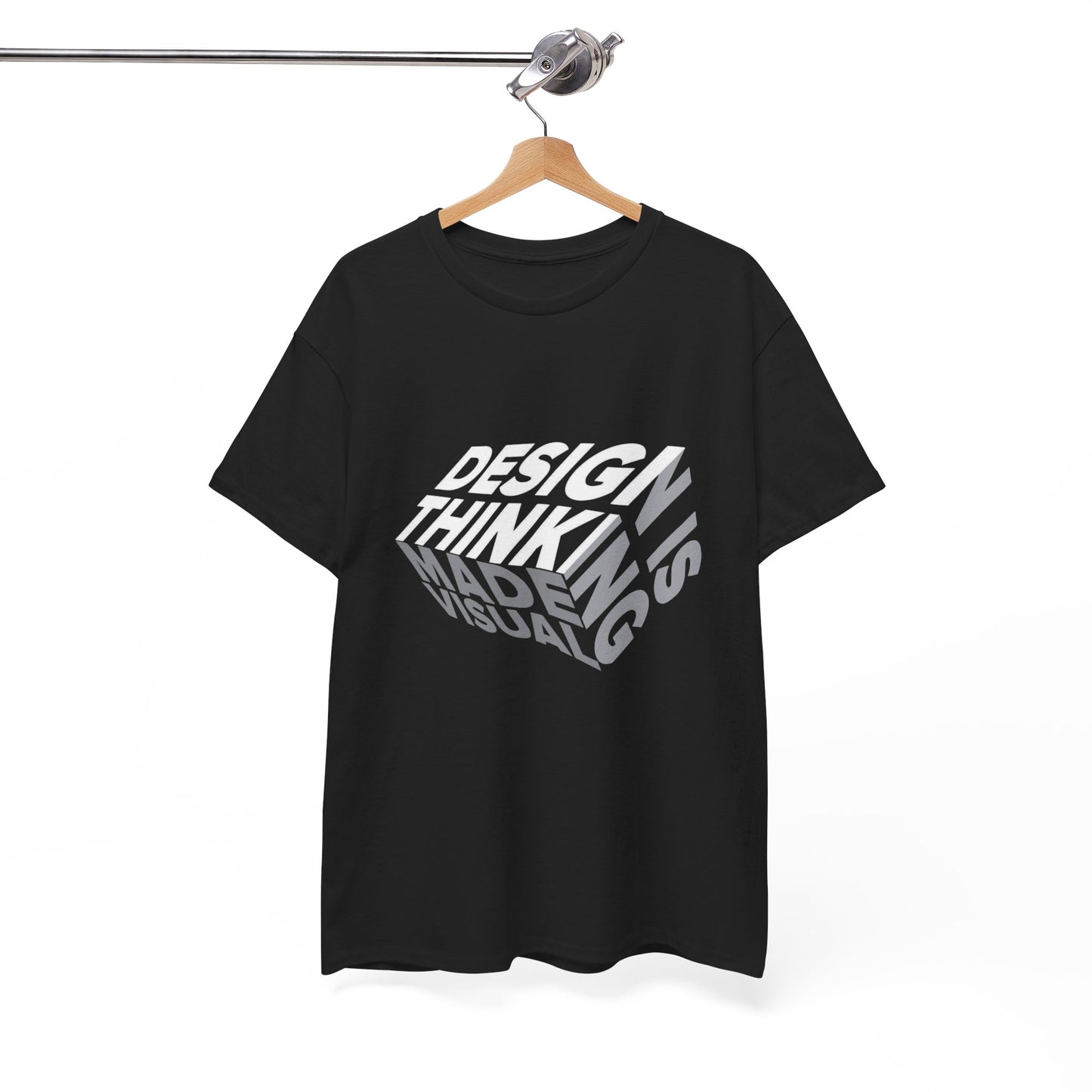 Design Thinking Heavy Cotton Tee, Casual Graphic Tees, Gift for Designers, Cool Everyday Wear, Unique Art Shirt, Trendy Fashion Top