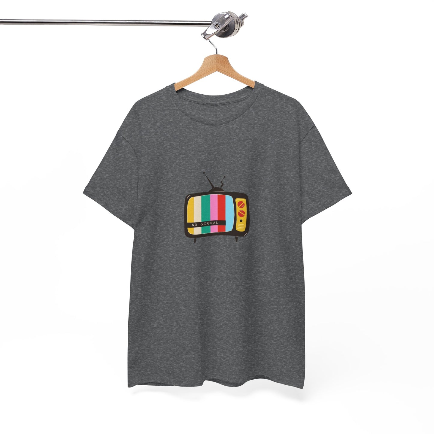 Retro TV Graphic Heavy Cotton Tee, Vintage Style Shirt, Gift for TV Lovers, Casual Wear, Fun Summer Tee, Graphic Tee