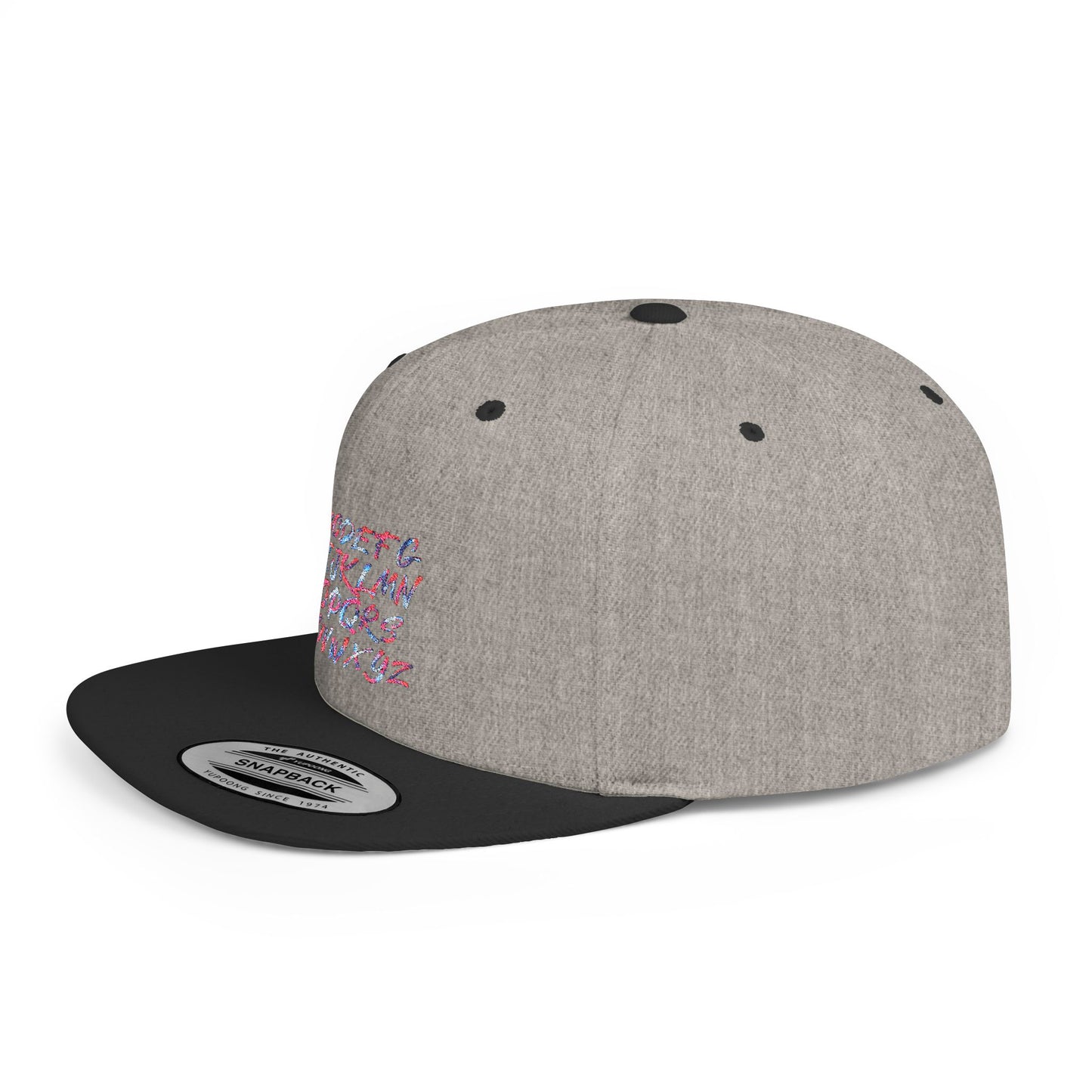 Trendy Flat Bill Snapback Hat, Casual Streetwear Cap, Hip Hop Accessory, Unisex Headwear, Perfect for Festivals and Everyday Style