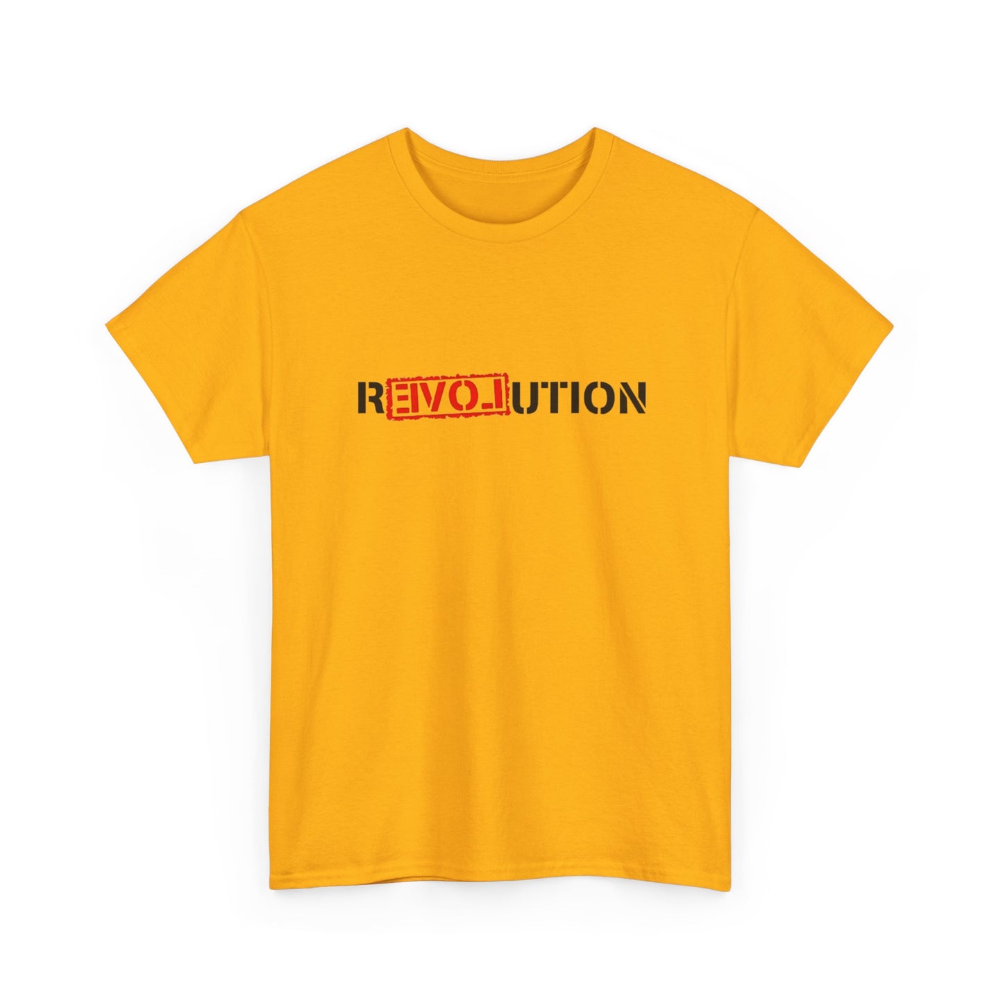 Heavy Cotton Tee - REVOlution Graphic Shirt, Casual Wear, Gift for Change Makers, Bold Statement Tee, Everyday Streetwear