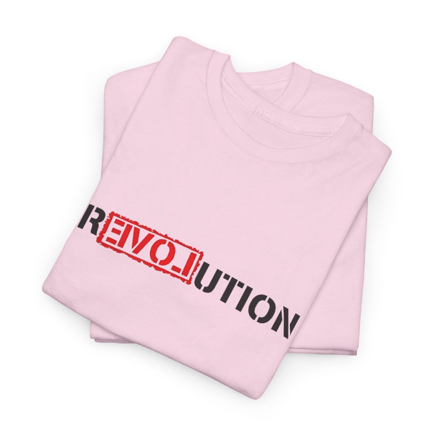 Heavy Cotton Tee - REVOlution Graphic Shirt, Casual Wear, Gift for Change Makers, Bold Statement Tee, Everyday Streetwear