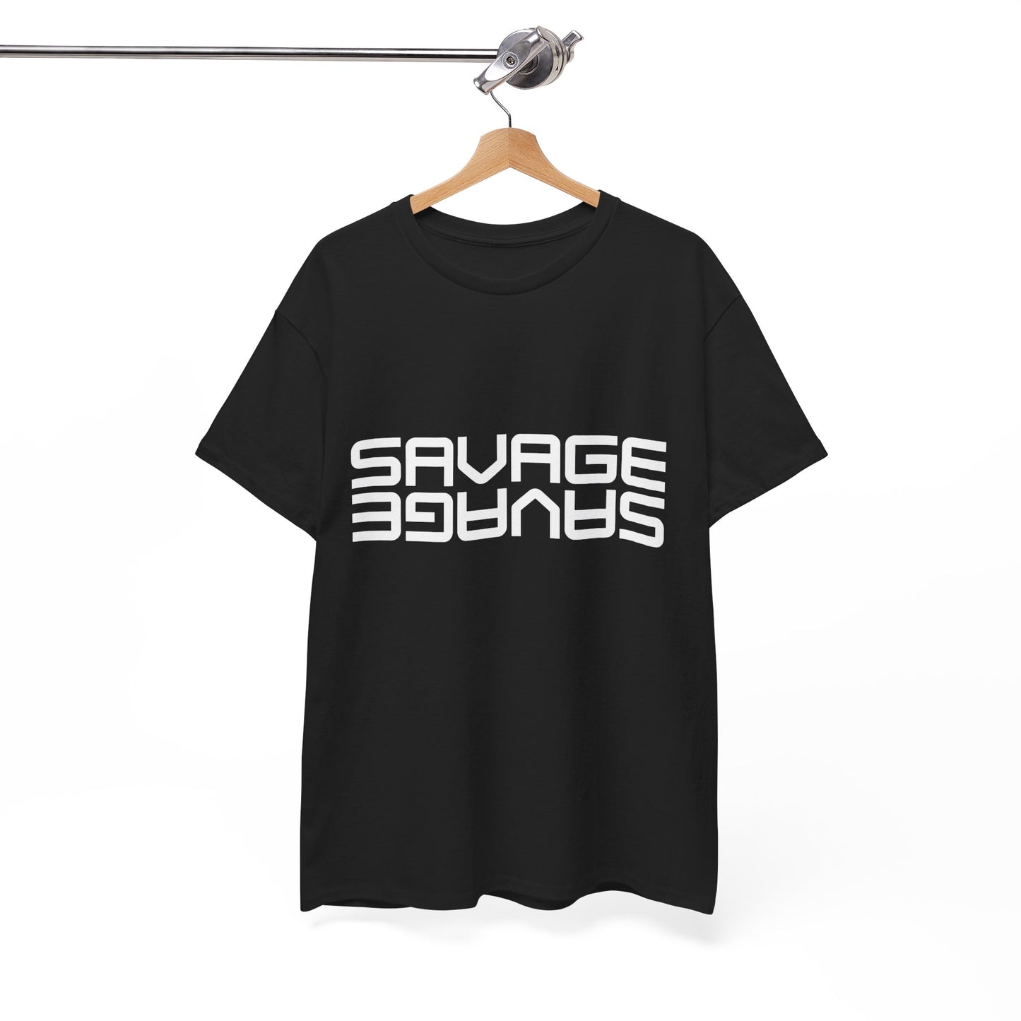Savage Graphic Heavy Cotton Tee | Casual Streetwear, Motivational Wear, Birthday Gift, Trendy Apparel, Self-Expression T-Shirt