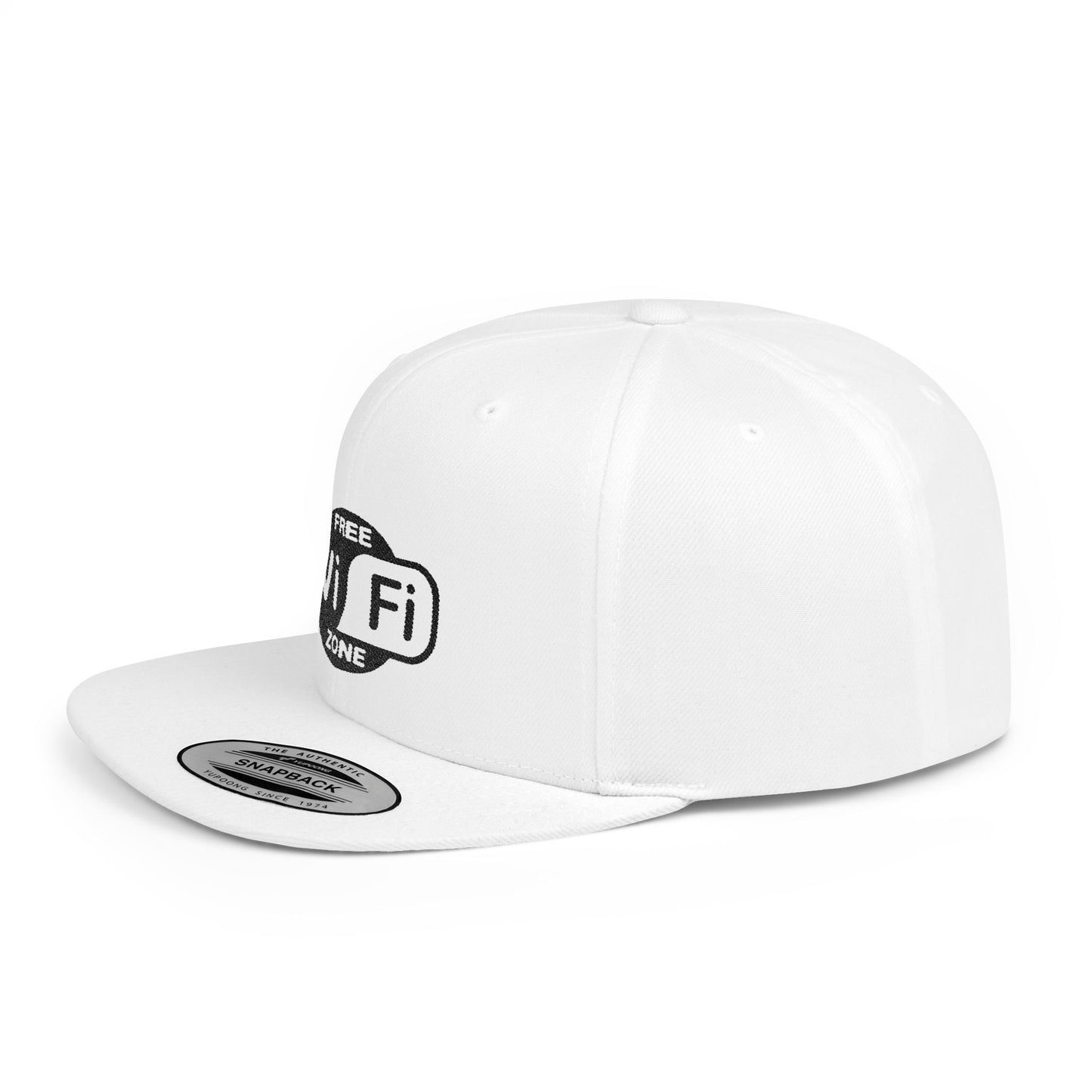 WiFi Zone Snapback Hat, Trendy Flat Bill Cap, Gift for Tech Lovers, Stylish Outdoor Accessory, Perfect for Vacations