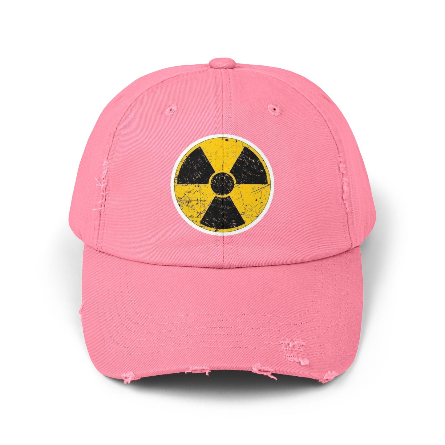 Vintage-Inspired Nuclear Cap, Distressed Adjustable Hat for Casual Wear, Perfect Gift for Friends, Art Lovers, and Festivals
