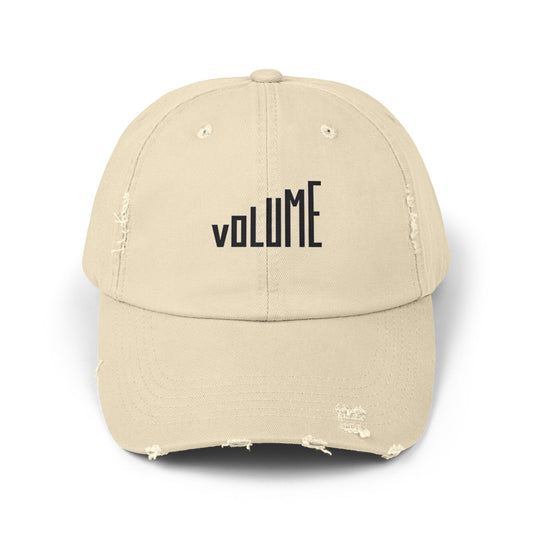 Unisex Distressed Volume Cap, Trendy Cap for Music Lovers, Casual Wear, Gift for Birthdays, Summer Accessories
