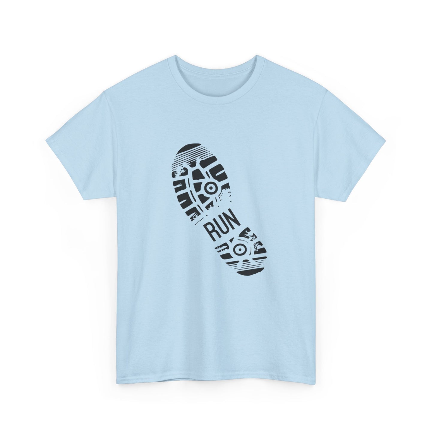 Run Graphic Heavy Cotton Tee - Casual Fitness Wear, Workout Shirt, Gym Apparel, Motivational Tee, Sports Clothing
