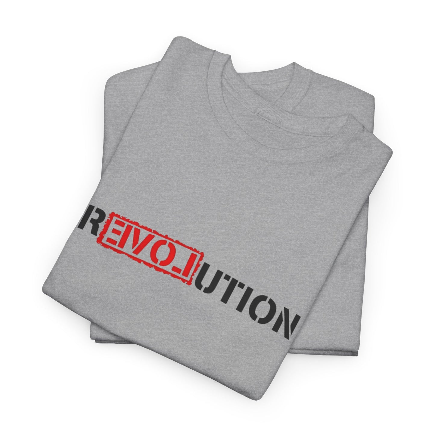 Heavy Cotton Tee - REVOlution Graphic Shirt, Casual Wear, Gift for Change Makers, Bold Statement Tee, Everyday Streetwear