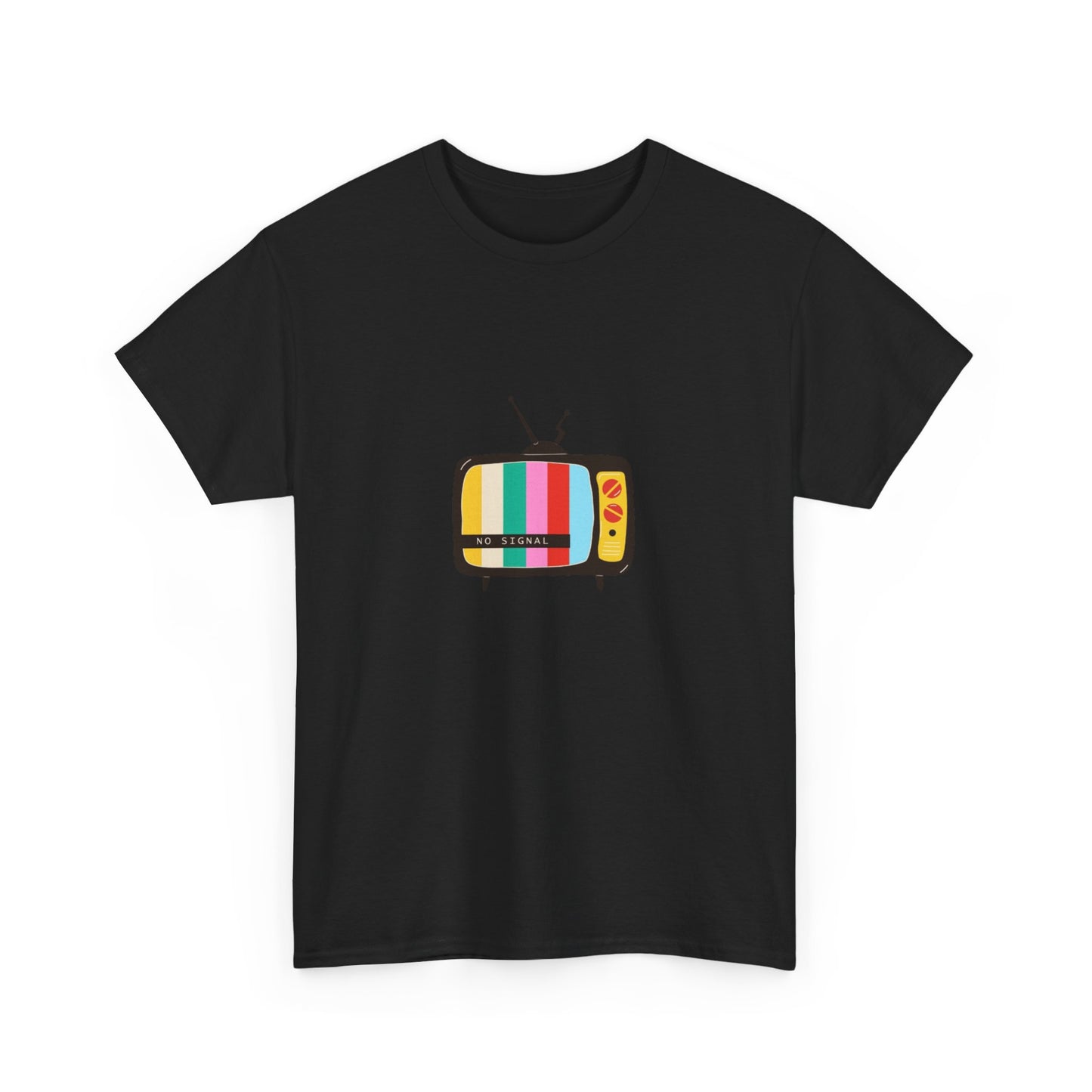Retro TV Graphic Heavy Cotton Tee, Vintage Style Shirt, Gift for TV Lovers, Casual Wear, Fun Summer Tee, Graphic Tee