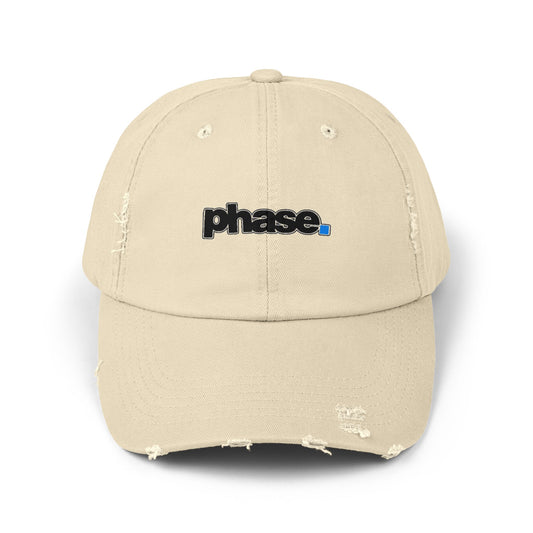 Distressed Cap with 'phase.' Design | Casual Fashion Hat, Trendy Sun Hat, Gift Idea, Vintage Style, Everyday Wear