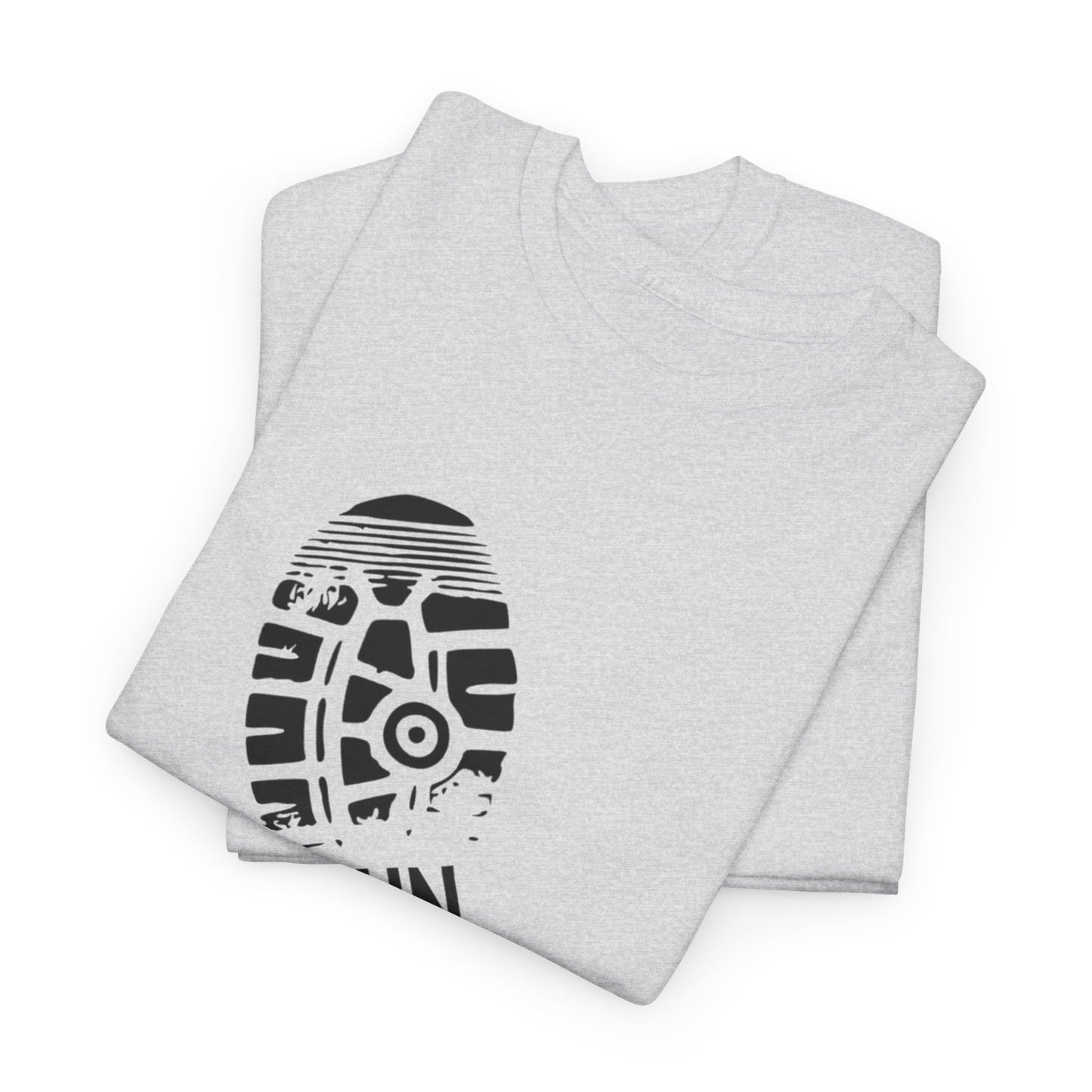 Run Graphic Heavy Cotton Tee - Casual Fitness Wear, Workout Shirt, Gym Apparel, Motivational Tee, Sports Clothing