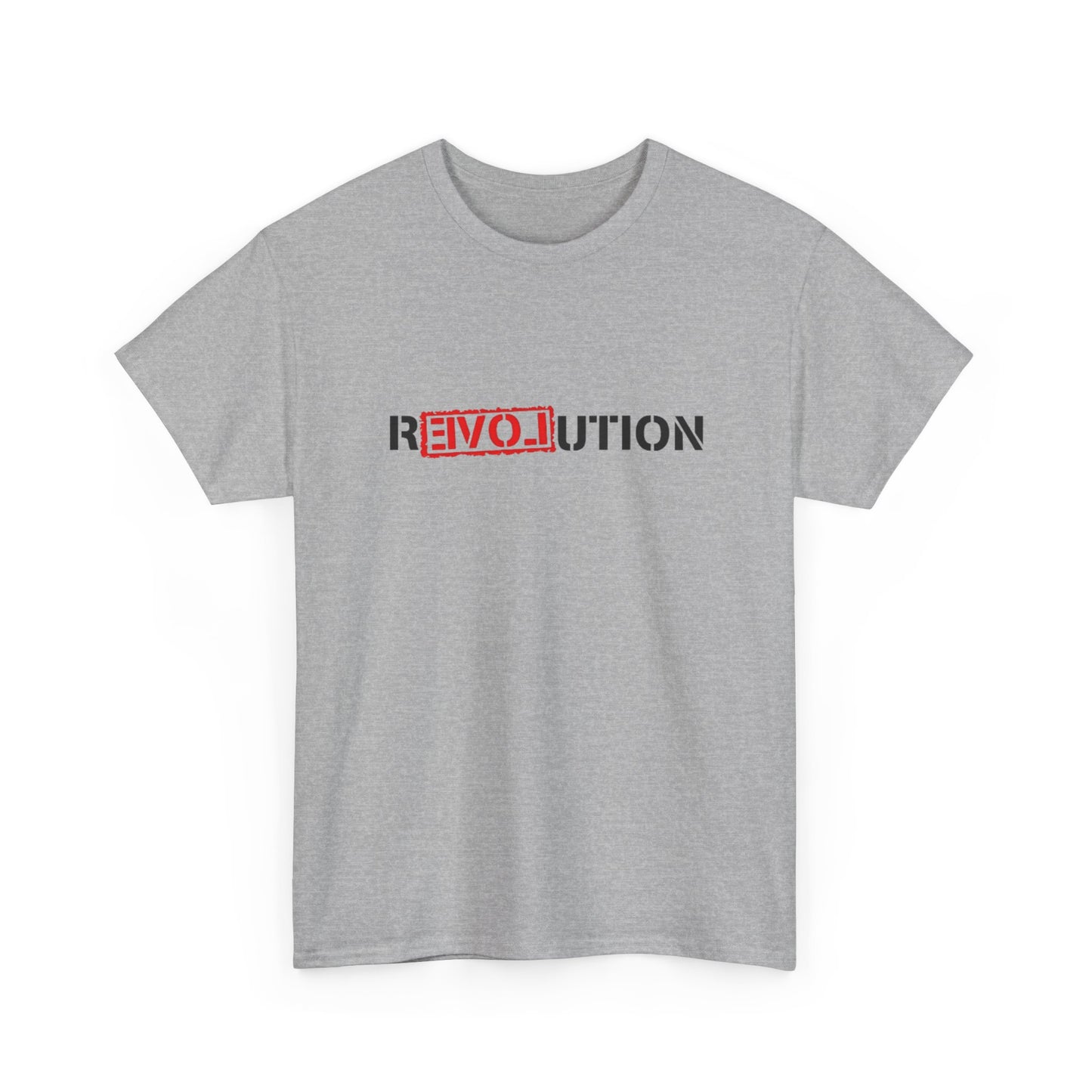Heavy Cotton Tee - REVOlution Graphic Shirt, Casual Wear, Gift for Change Makers, Bold Statement Tee, Everyday Streetwear