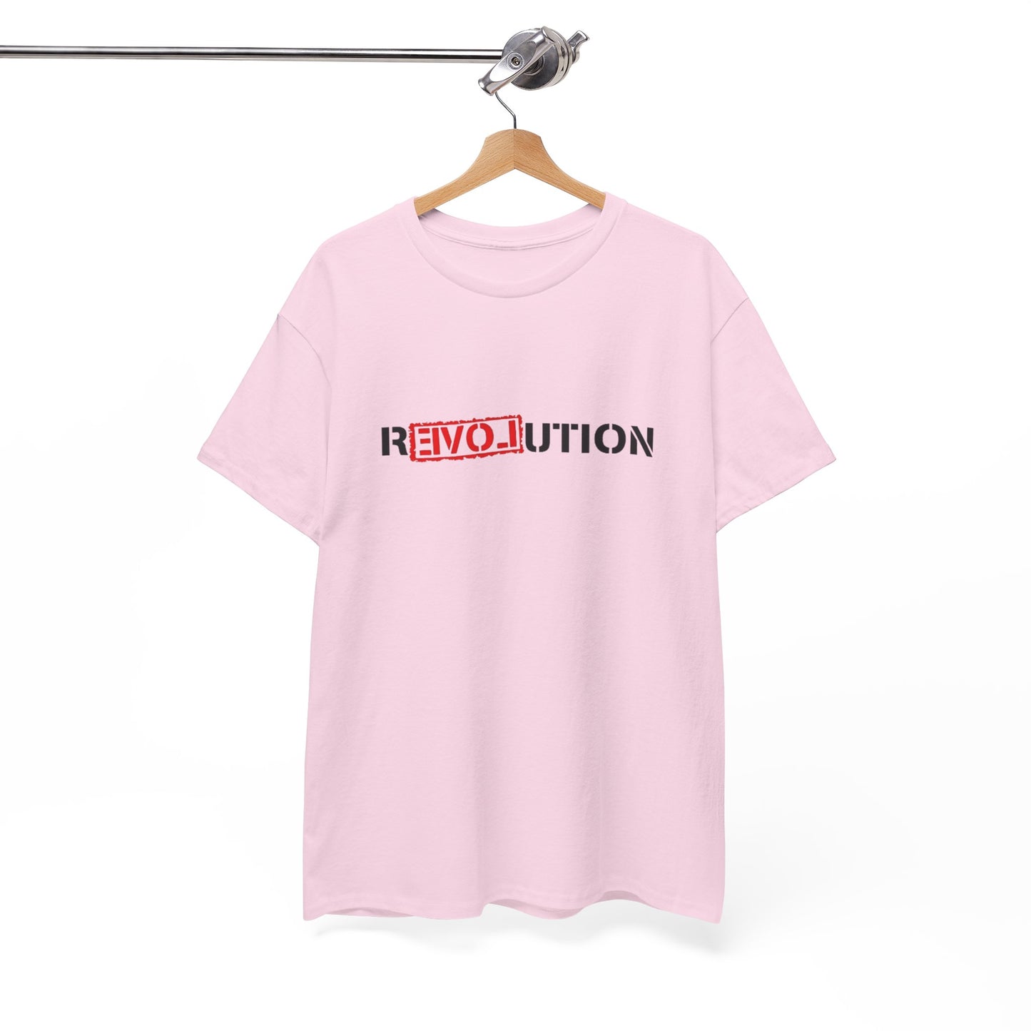 Heavy Cotton Tee - REVOlution Graphic Shirt, Casual Wear, Gift for Change Makers, Bold Statement Tee, Everyday Streetwear