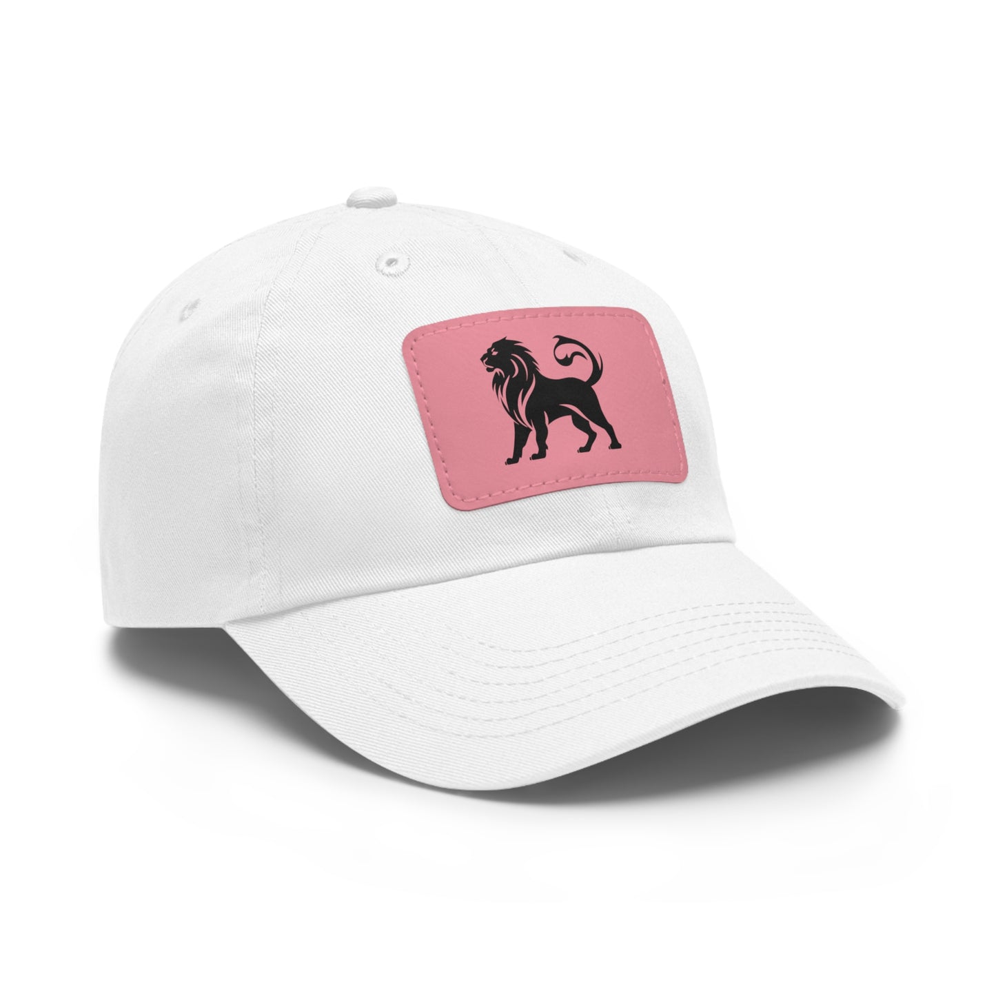Stylish Dad Hat with Leather Lion Patch - Casual Cap for Everyday Wear, Gifts for Him, Summer Accessories, Adjustable Hat