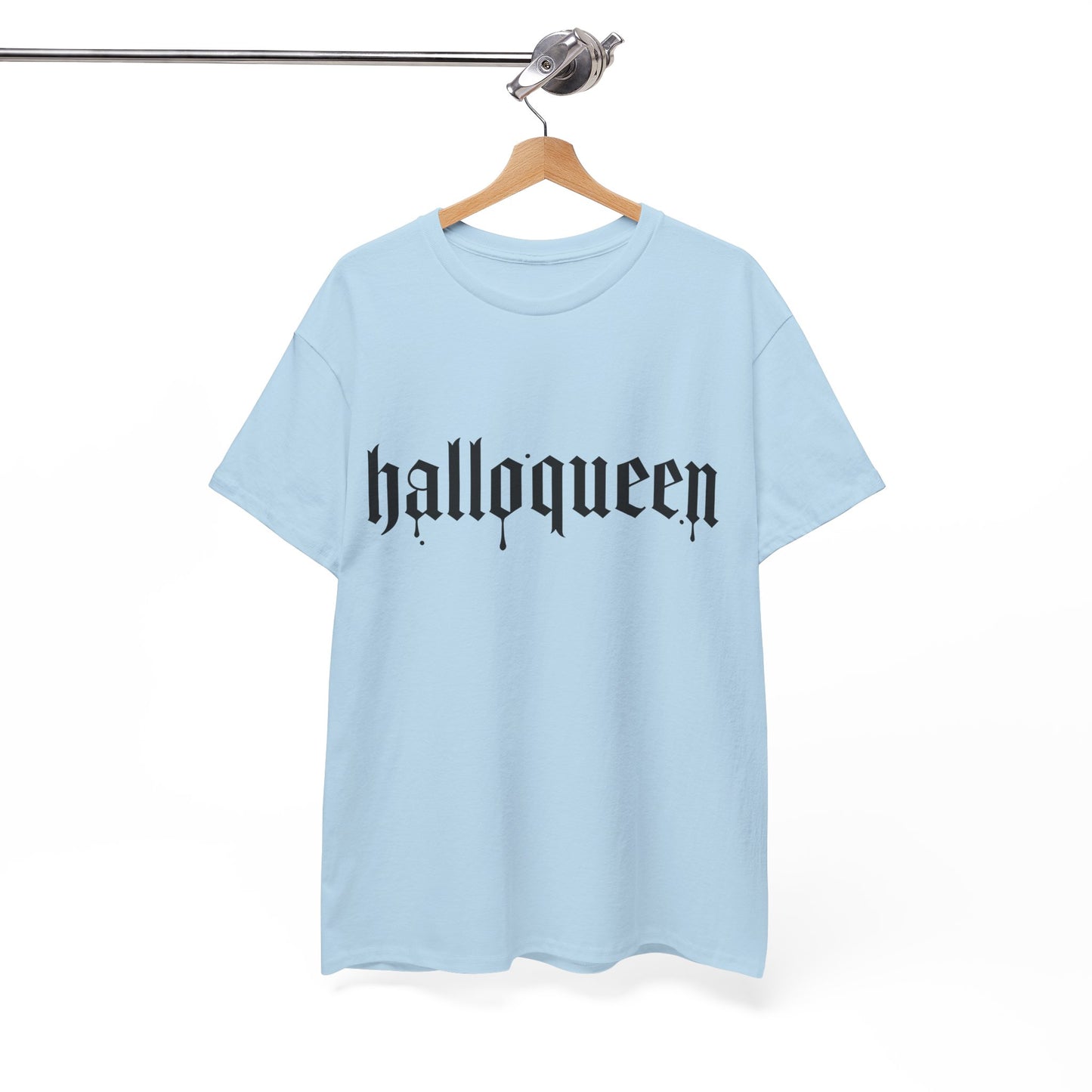Halloween Heavy Cotton Tee, Halloqueen Graphic Shirt, Fall Festival Tee, Spooky Season Apparel, Halloween Costume Top