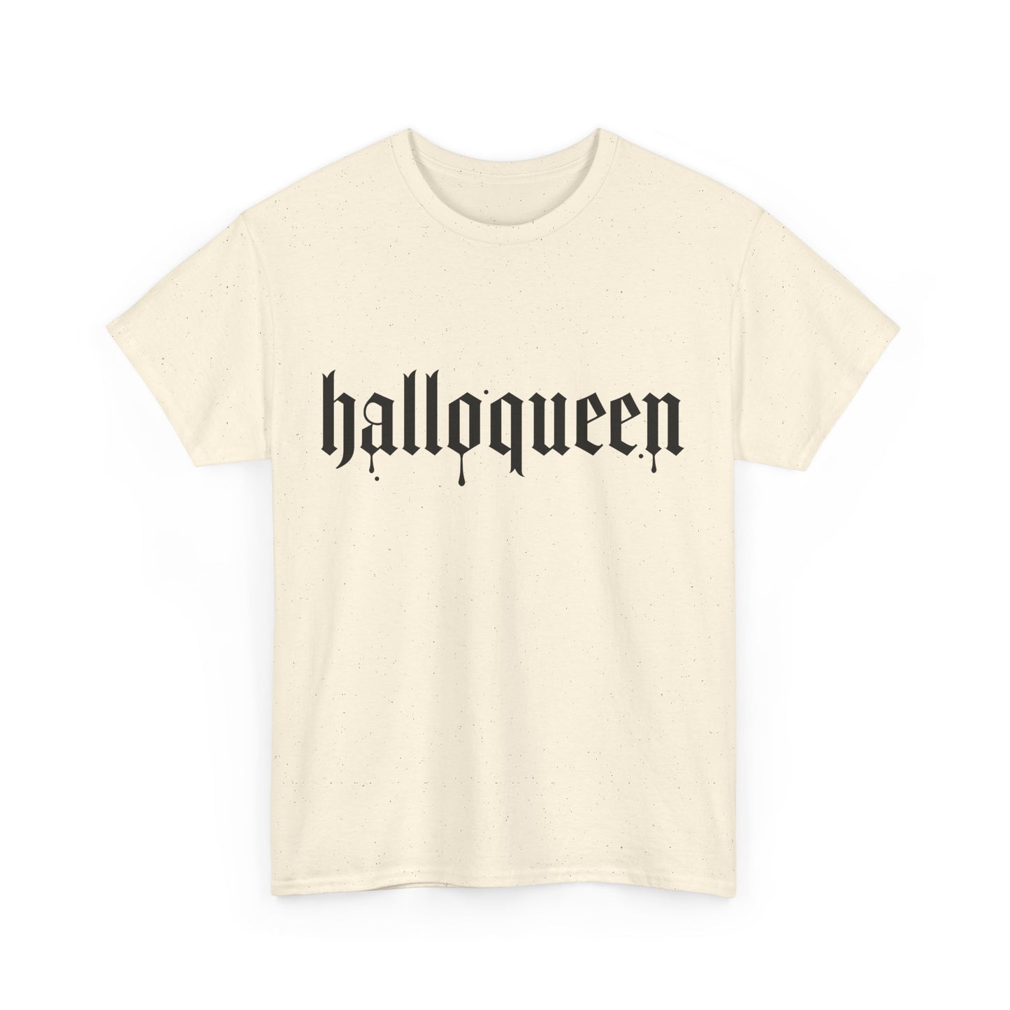 Halloween Heavy Cotton Tee, Halloqueen Graphic Shirt, Fall Festival Tee, Spooky Season Apparel, Halloween Costume Top