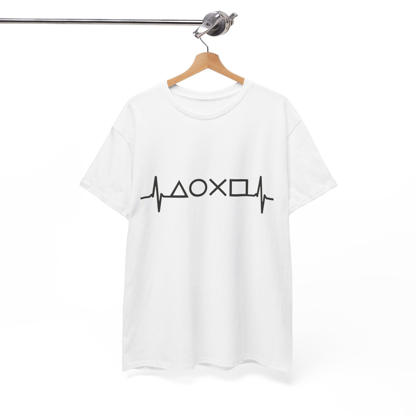Heartbeat Graphic Tee for Everyday Wear, Cotton T-shirt, Casual Gift, Music Lover Shirt, Trendy Everyday Tee
