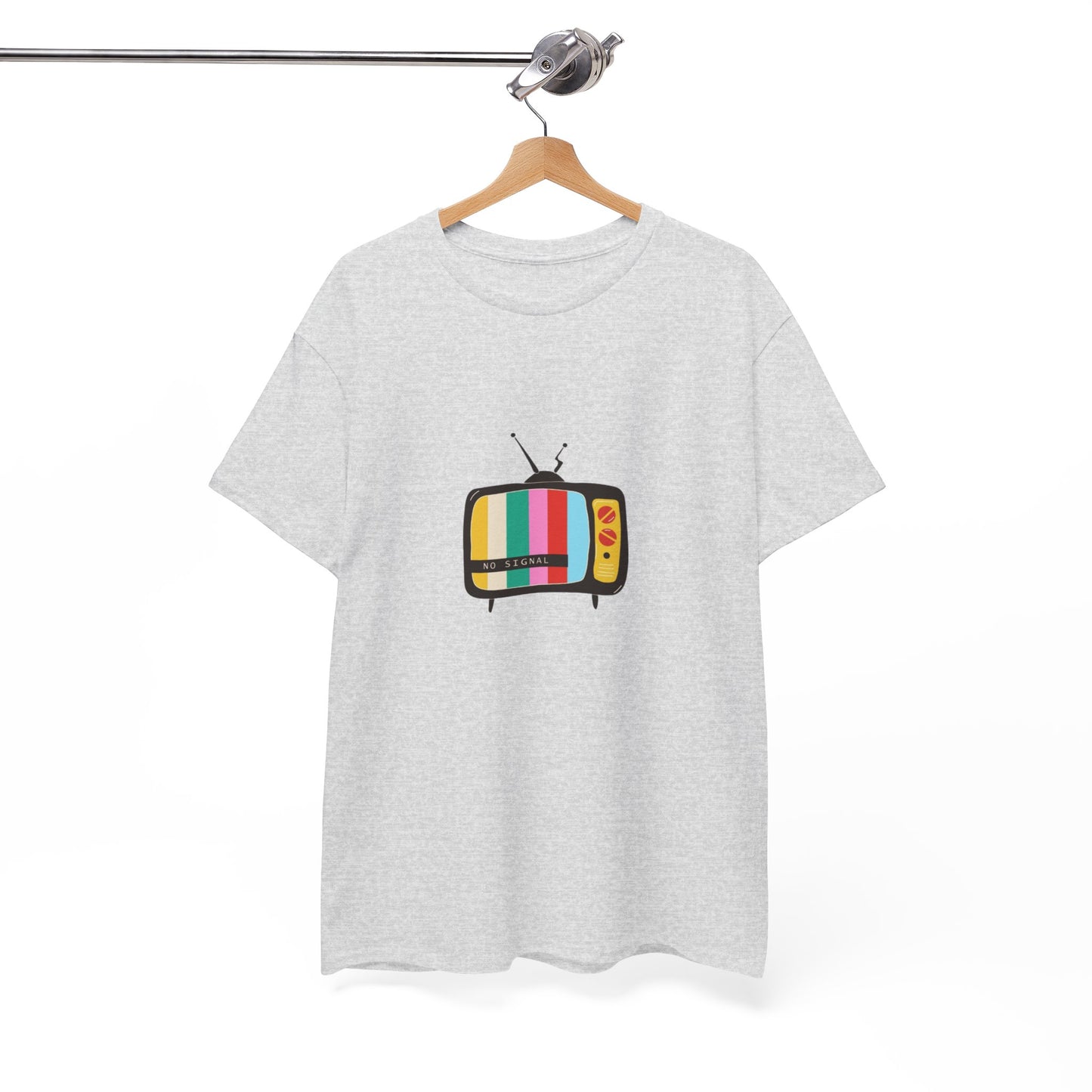 Retro TV Graphic Heavy Cotton Tee, Vintage Style Shirt, Gift for TV Lovers, Casual Wear, Fun Summer Tee, Graphic Tee