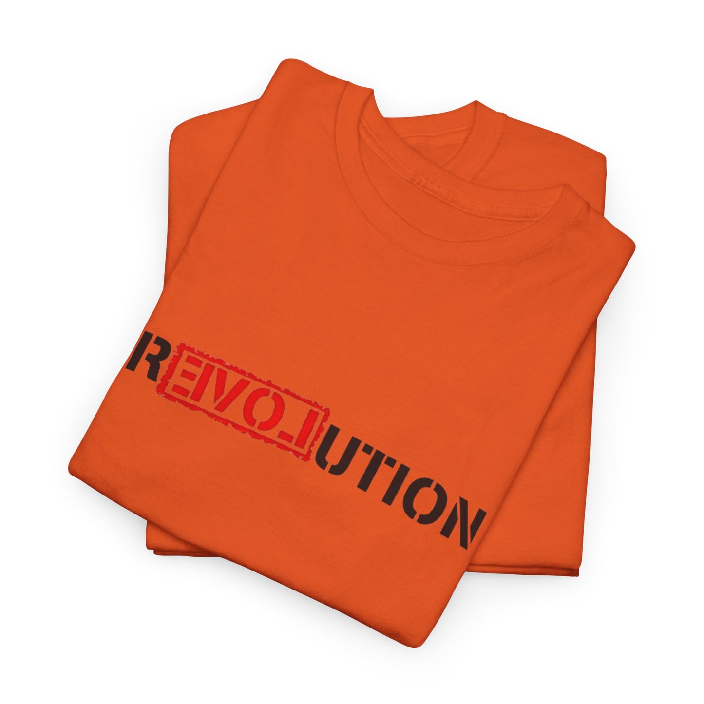 Heavy Cotton Tee - REVOlution Graphic Shirt, Casual Wear, Gift for Change Makers, Bold Statement Tee, Everyday Streetwear