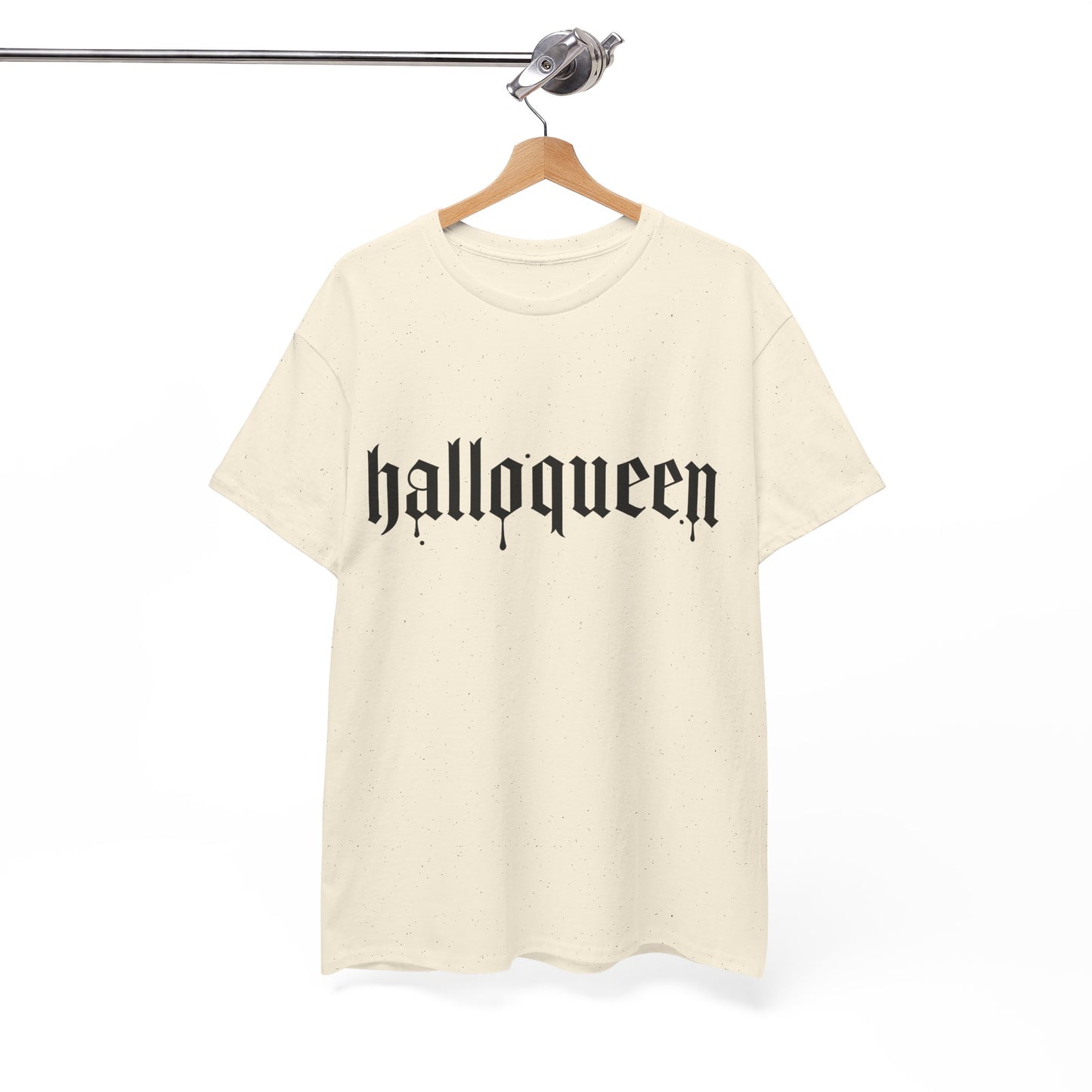 Halloween Heavy Cotton Tee, Halloqueen Graphic Shirt, Fall Festival Tee, Spooky Season Apparel, Halloween Costume Top