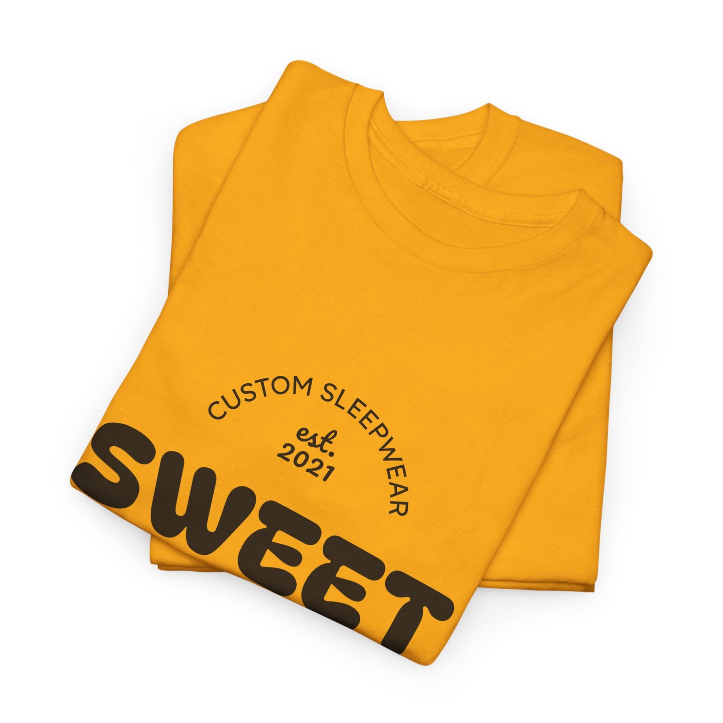 Sweet Dreams Heavy Cotton Tee, Cozy Sleep Shirt, Funny Sleepwear, Gift for Sleep Lovers, Birthday Pajama Top, Unisex T-Shirt
