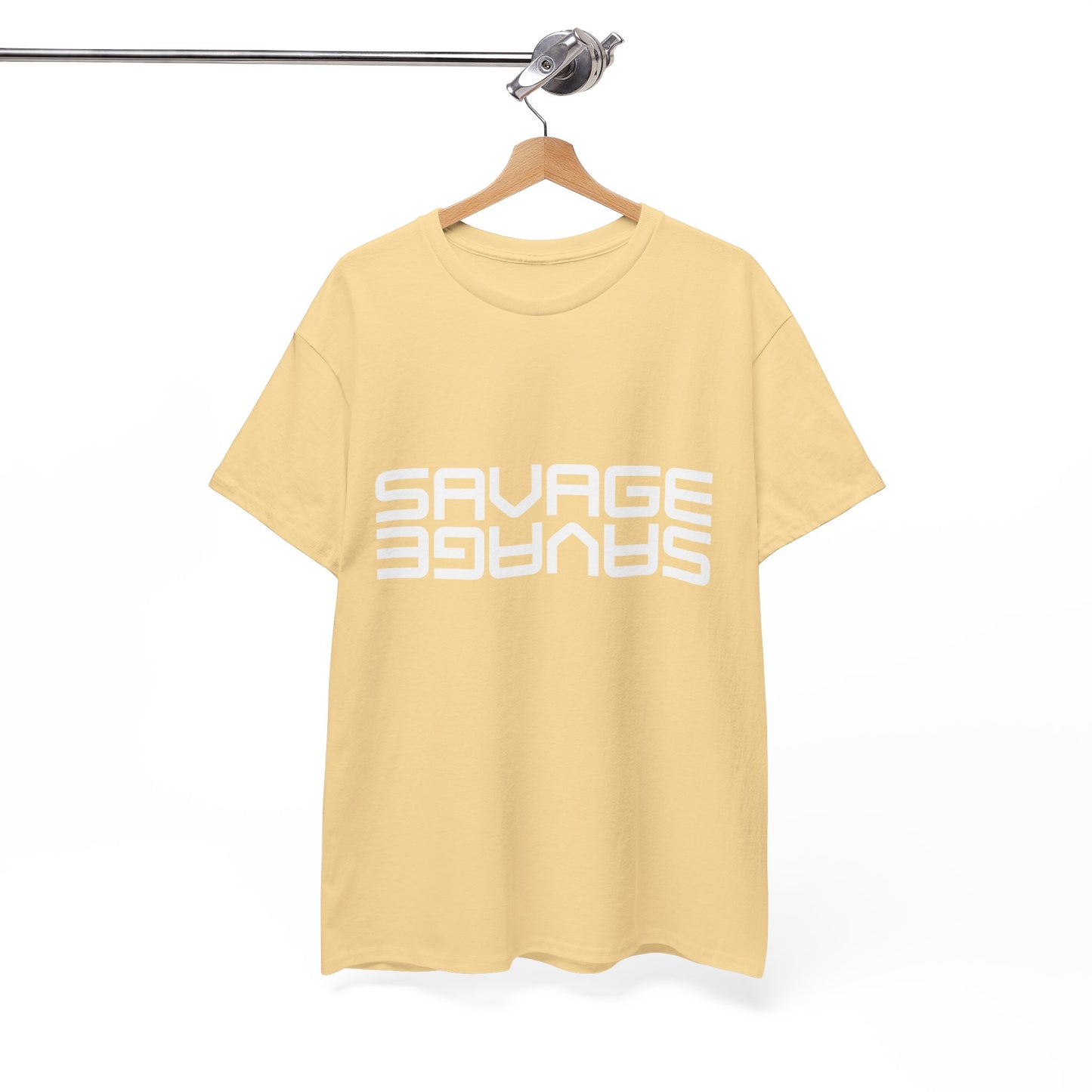 Savage Graphic Heavy Cotton Tee | Casual Streetwear, Motivational Wear, Birthday Gift, Trendy Apparel, Self-Expression T-Shirt