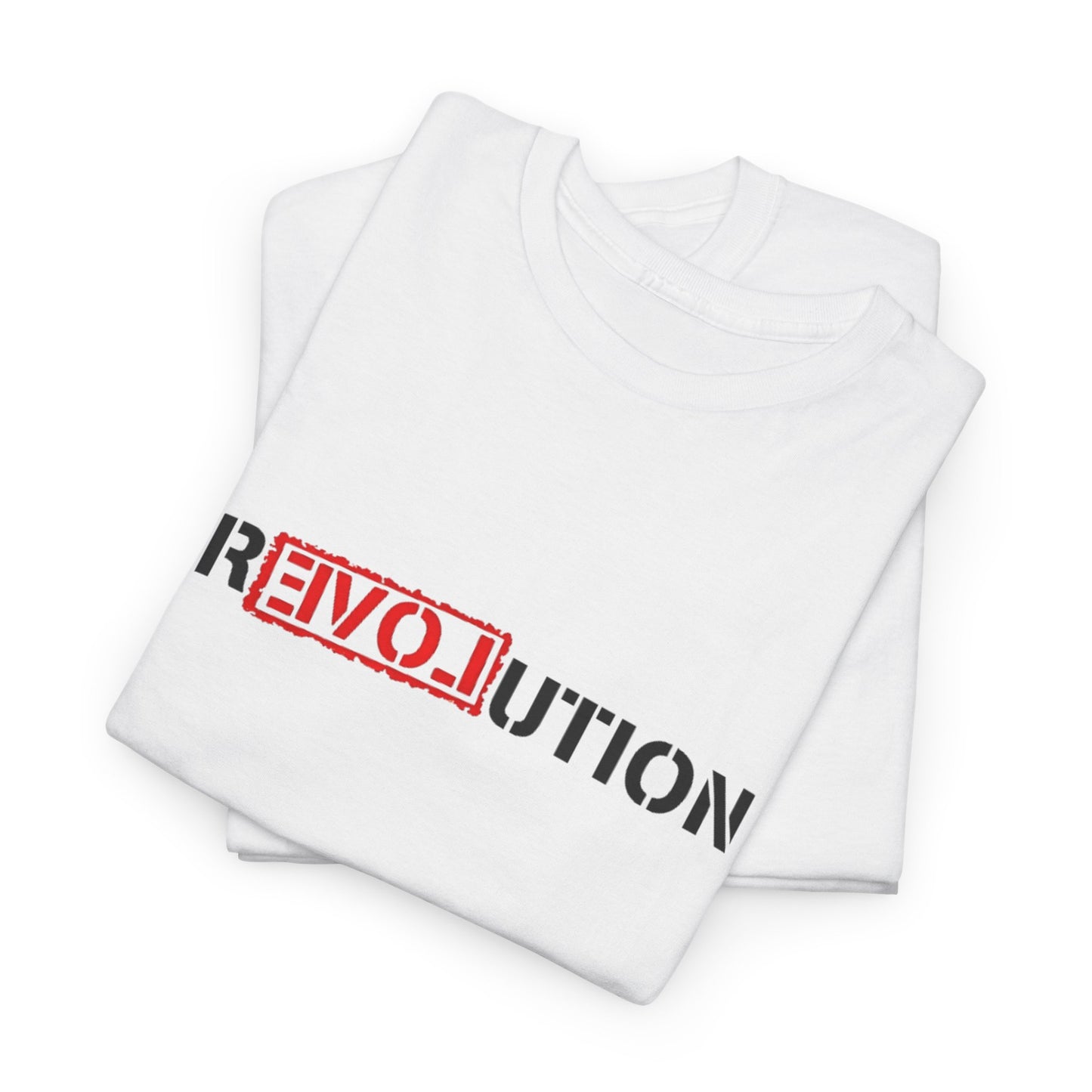 Heavy Cotton Tee - REVOlution Graphic Shirt, Casual Wear, Gift for Change Makers, Bold Statement Tee, Everyday Streetwear