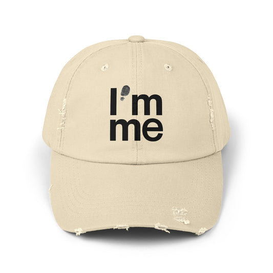 Unisex Distressed Cap - I'm Me Cap, Casual Fashion Hat, Gift for Him/Her, Trendy Streetwear Accessory, Everyday Cap