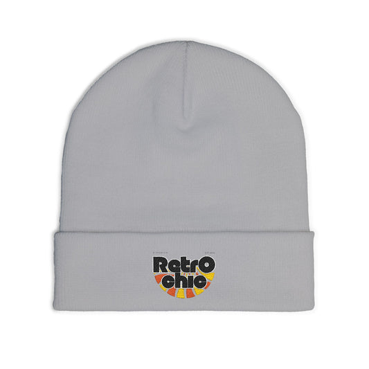 Retro Knit Beanie with Embroidery - Cozy Cap for Winter, Stylish Gift for Him & Her, Perfect for Outdoor Adventures, Holiday Cheer