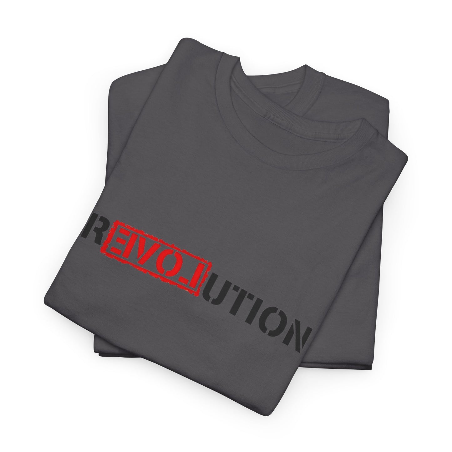 Heavy Cotton Tee - REVOlution Graphic Shirt, Casual Wear, Gift for Change Makers, Bold Statement Tee, Everyday Streetwear