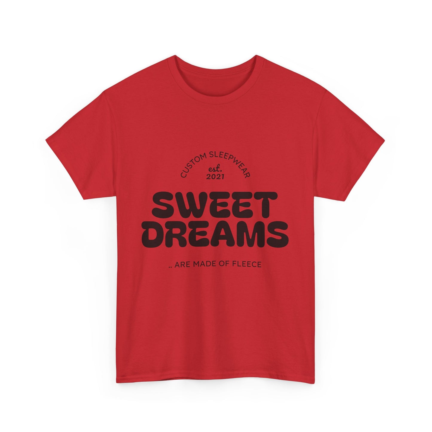 Sweet Dreams Heavy Cotton Tee, Cozy Sleep Shirt, Funny Sleepwear, Gift for Sleep Lovers, Birthday Pajama Top, Unisex T-Shirt