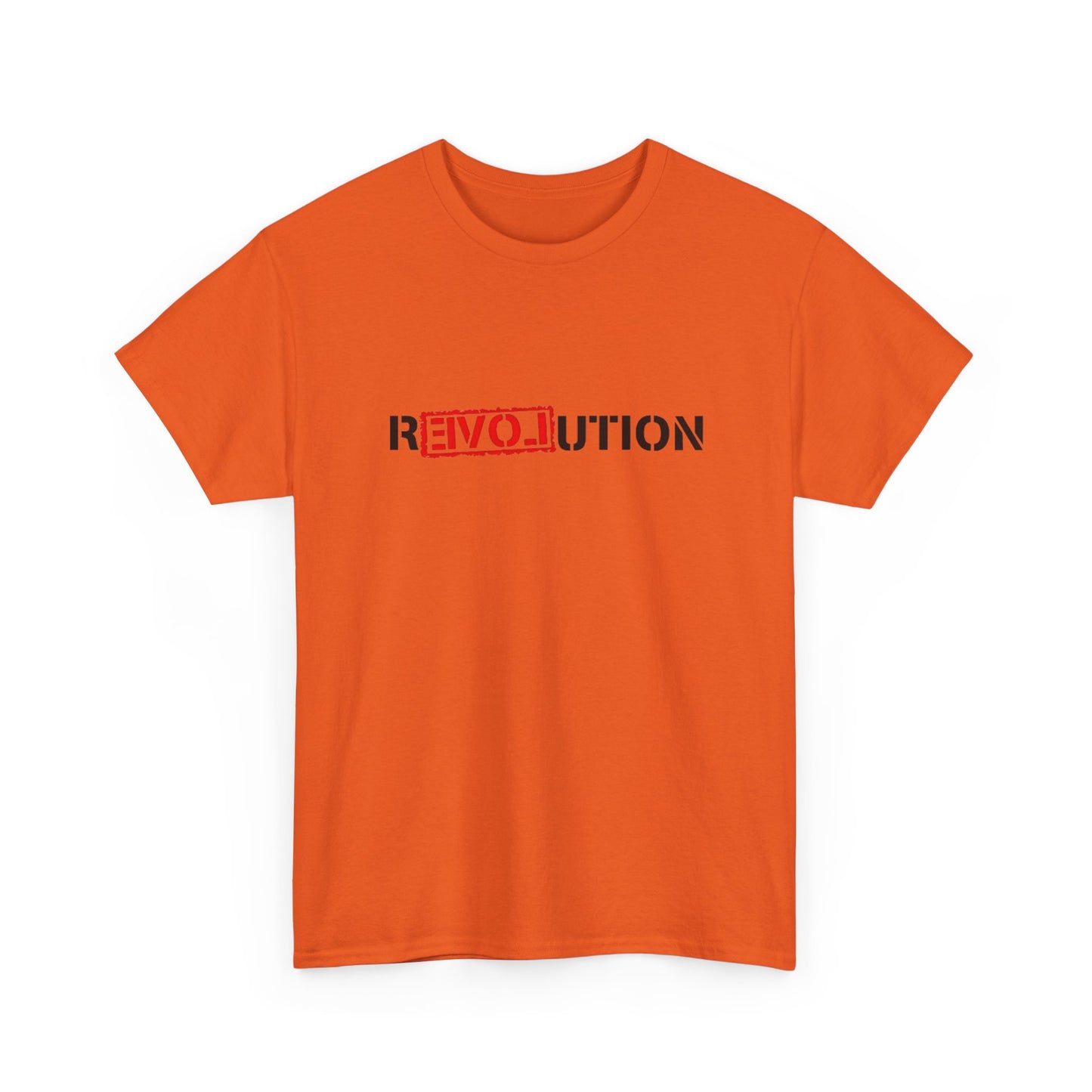 Heavy Cotton Tee - REVOlution Graphic Shirt, Casual Wear, Gift for Change Makers, Bold Statement Tee, Everyday Streetwear