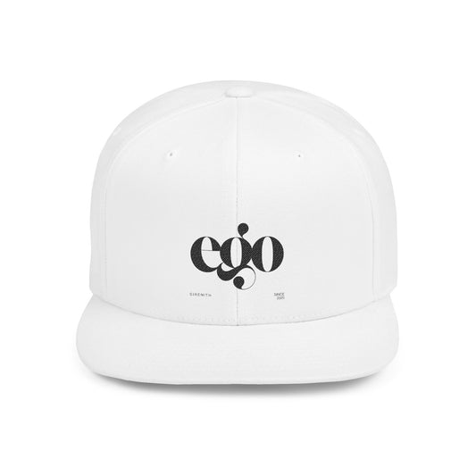 Stylish Flat Bill Snapback Cap, Trendy Fashion Hat, Ego Graphic Cap, Unisex Streetwear, Great for Gifts & Events