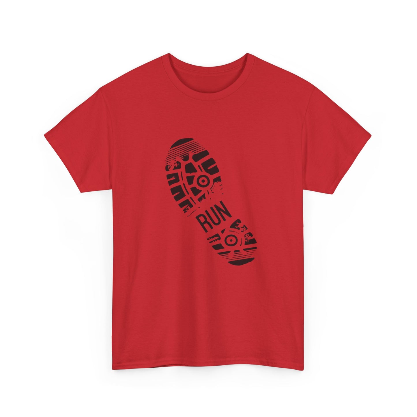 Run Graphic Heavy Cotton Tee - Casual Fitness Wear, Workout Shirt, Gym Apparel, Motivational Tee, Sports Clothing