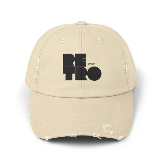 Retro Distressed Cap | Vintage Style Baseball Hat | Trendy Unisex Fashion Accessory | Perfect for Casual Wear and Gifts