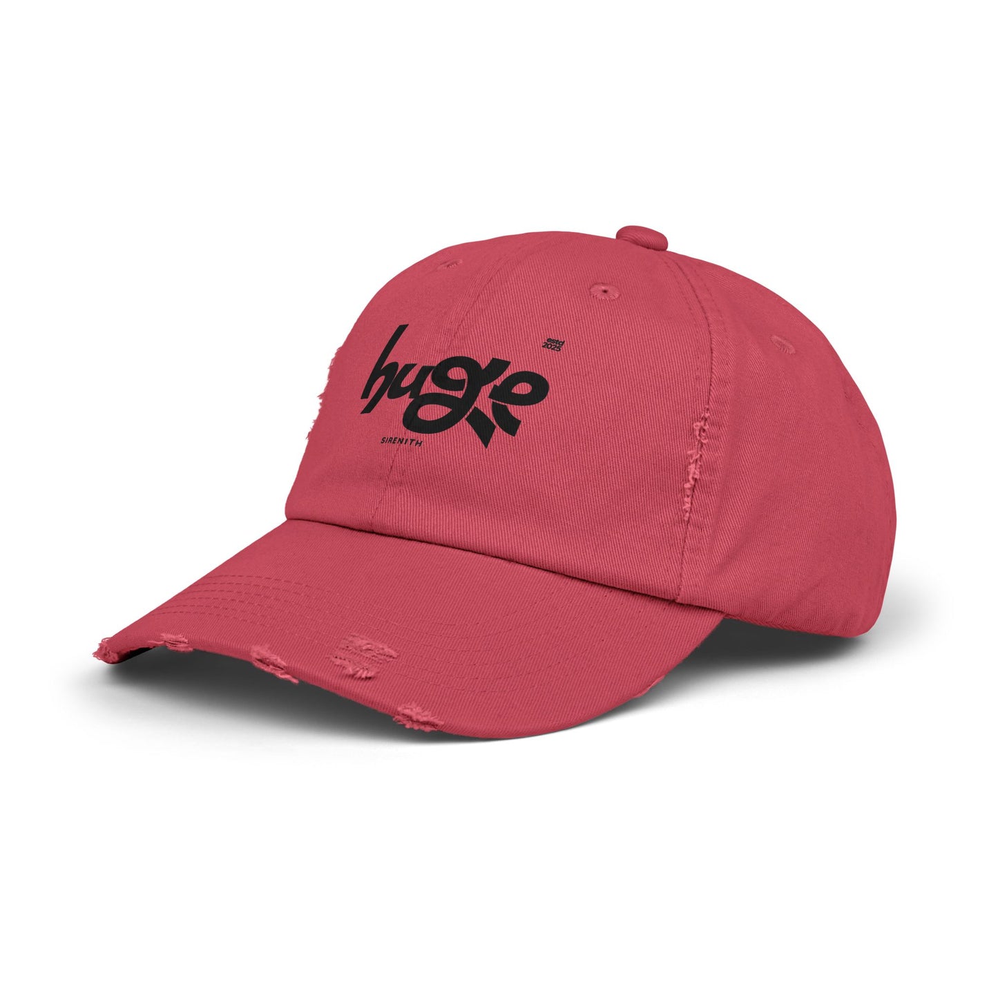 Distressed Cap with 'Huge' Design | Trendy Cap for Outdoor Adventures, Festivals, Casual Wear, Gift for Him/Her