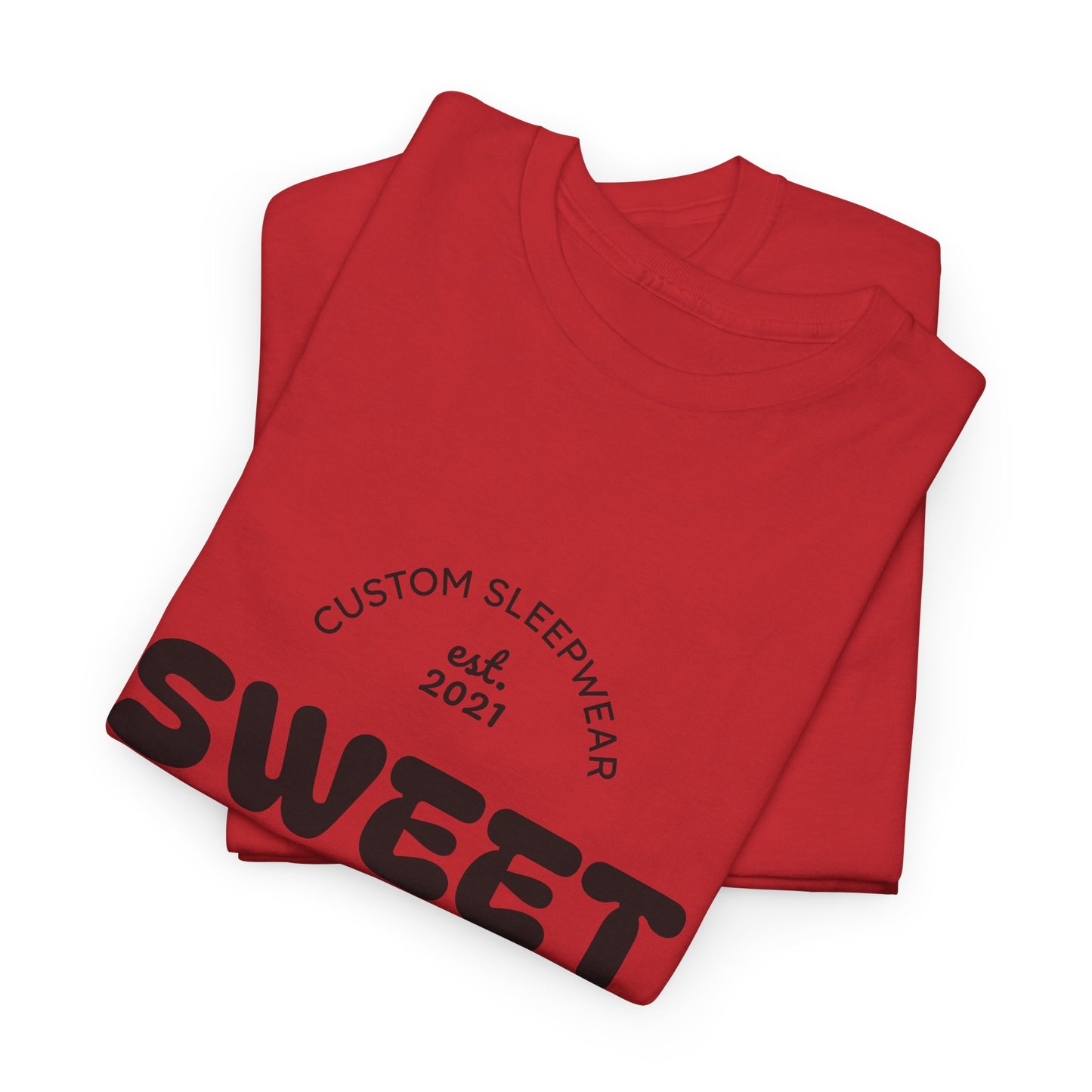 Sweet Dreams Heavy Cotton Tee, Cozy Sleep Shirt, Funny Sleepwear, Gift for Sleep Lovers, Birthday Pajama Top, Unisex T-Shirt