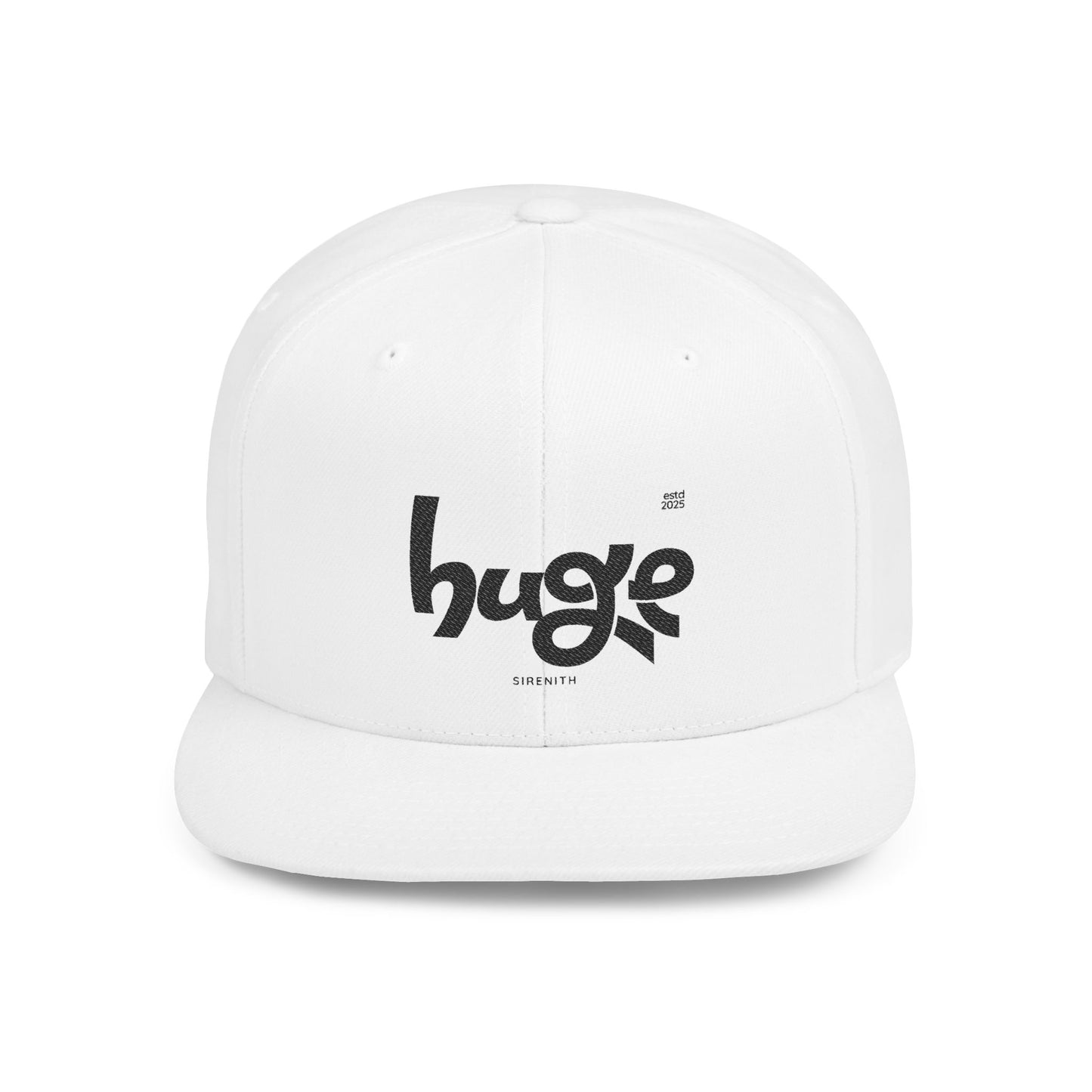 Huge Graphic Flat Bill Snapback Hat, Streetwear Cap, Cool Accessories, Gift for Him, Casual Outfit