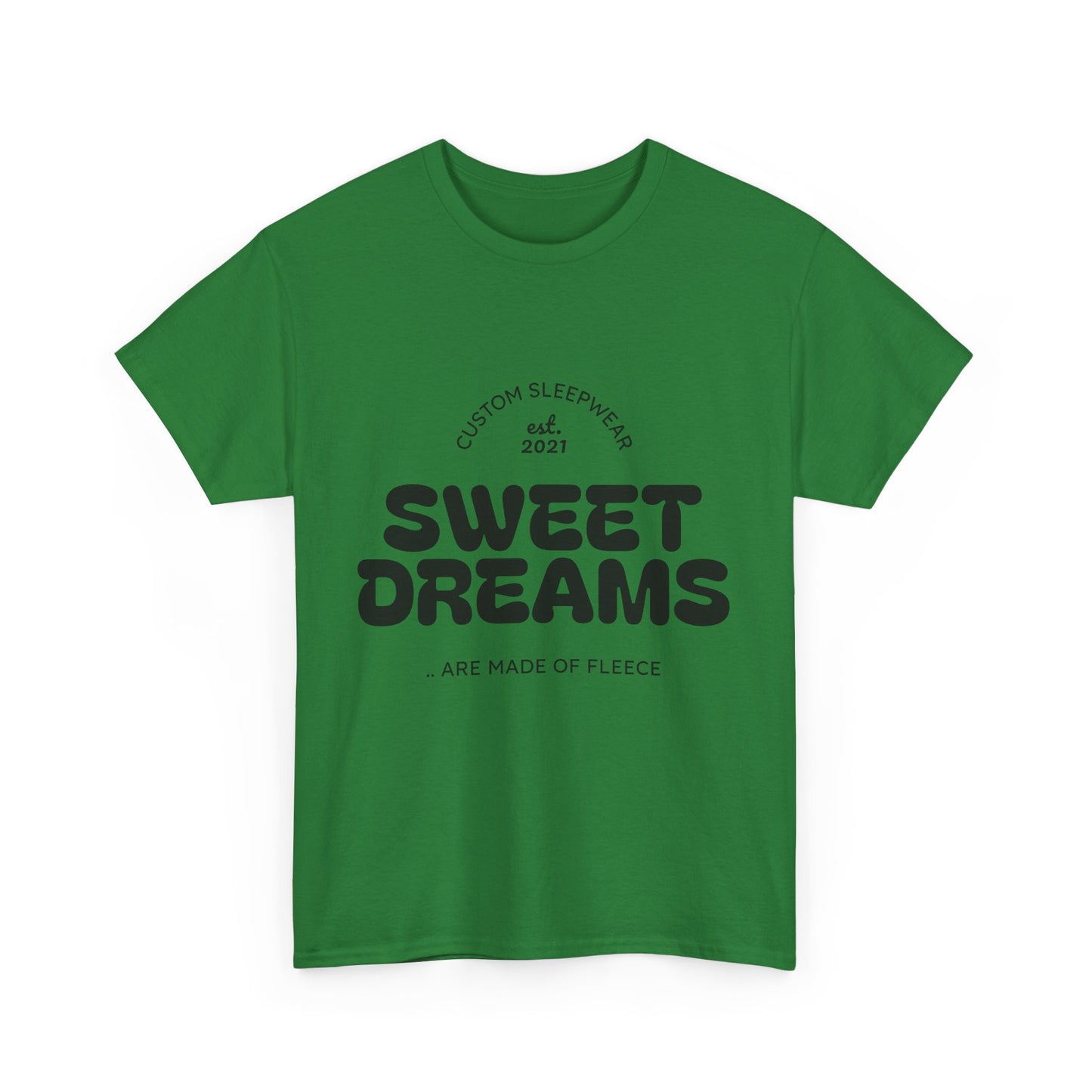 Sweet Dreams Heavy Cotton Tee, Cozy Sleep Shirt, Funny Sleepwear, Gift for Sleep Lovers, Birthday Pajama Top, Unisex T-Shirt