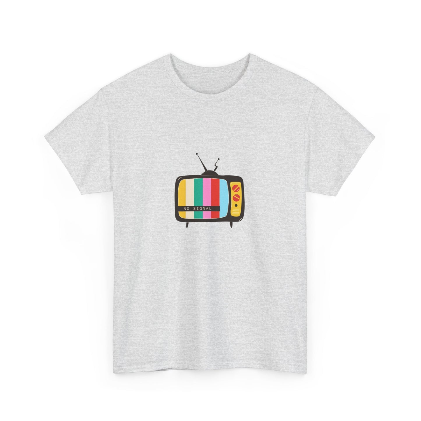 Retro TV Graphic Heavy Cotton Tee, Vintage Style Shirt, Gift for TV Lovers, Casual Wear, Fun Summer Tee, Graphic Tee