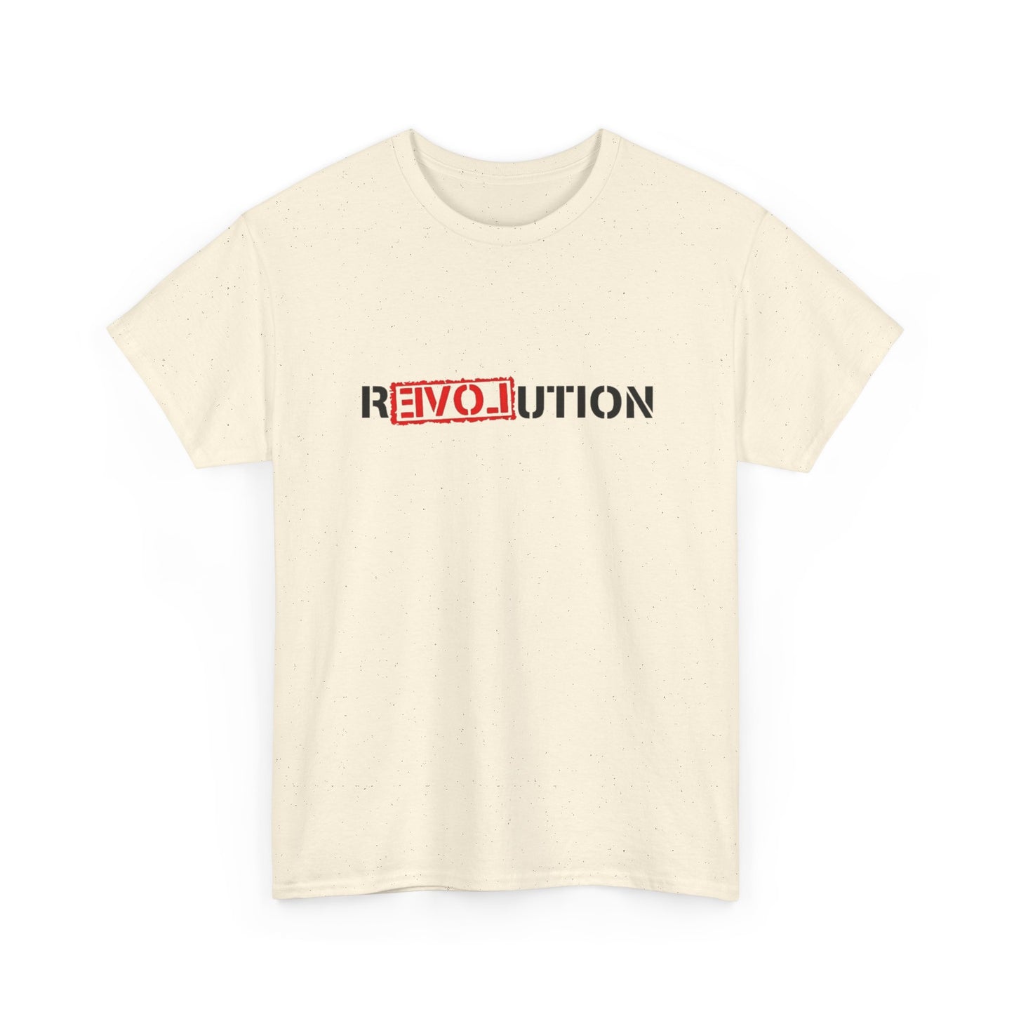 Heavy Cotton Tee - REVOlution Graphic Shirt, Casual Wear, Gift for Change Makers, Bold Statement Tee, Everyday Streetwear
